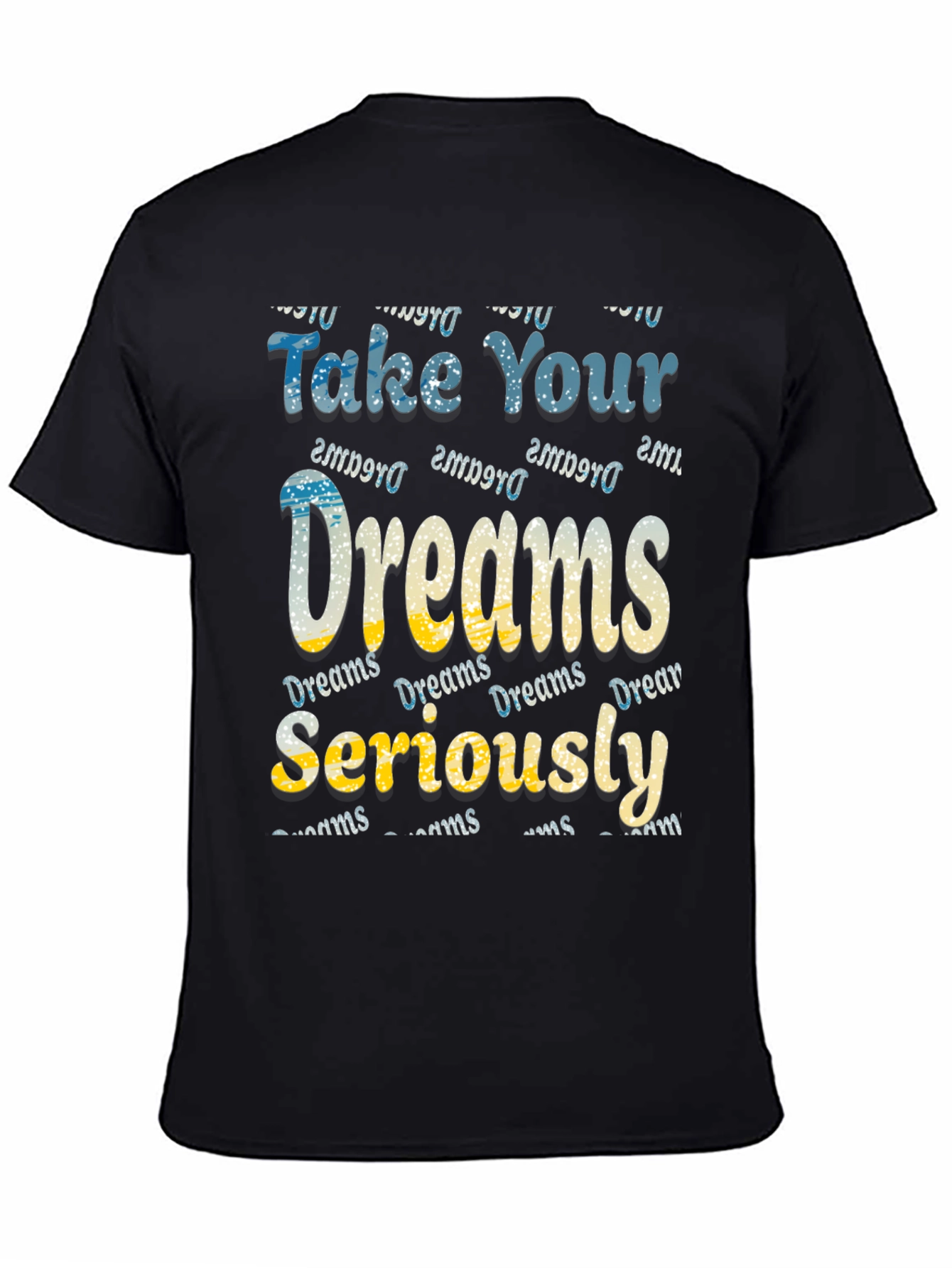 Black Dreams Motivational Graphic Tee view 4