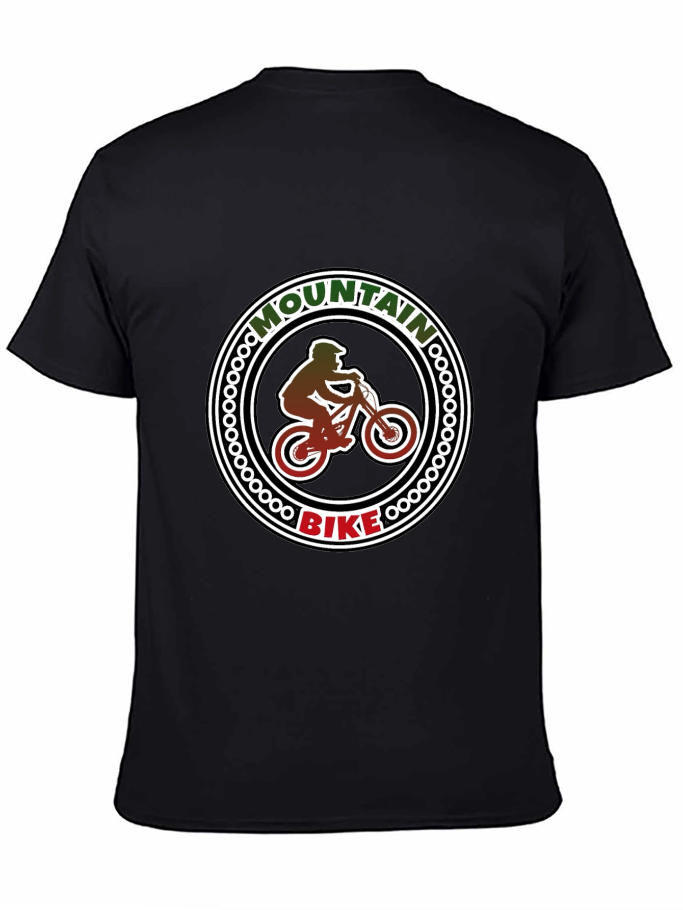 Black Mountain Bike Graphic Tee - Black view 4