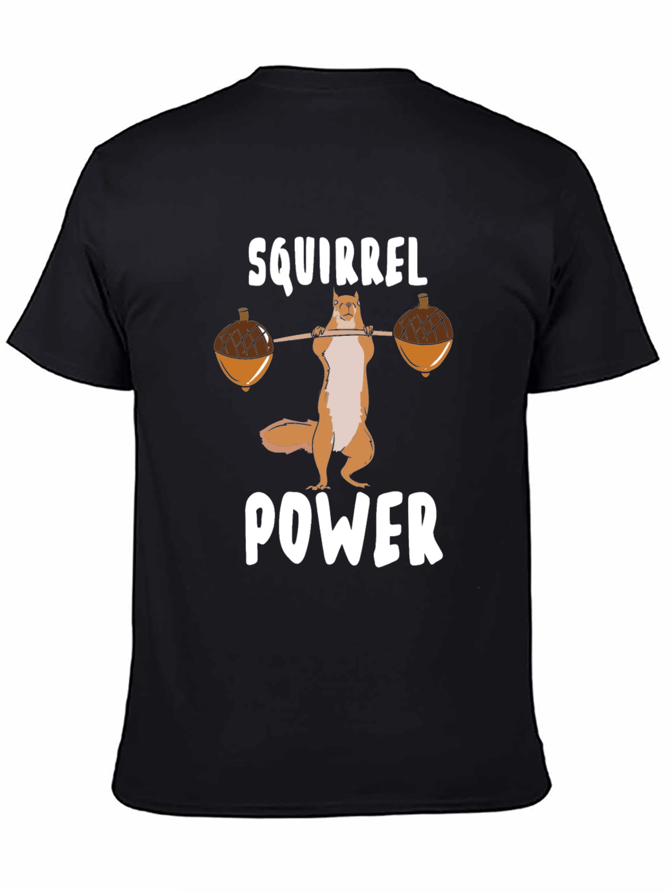 Black Squirrel Power T-Shirt - Funny Gym Workout Tee view 4