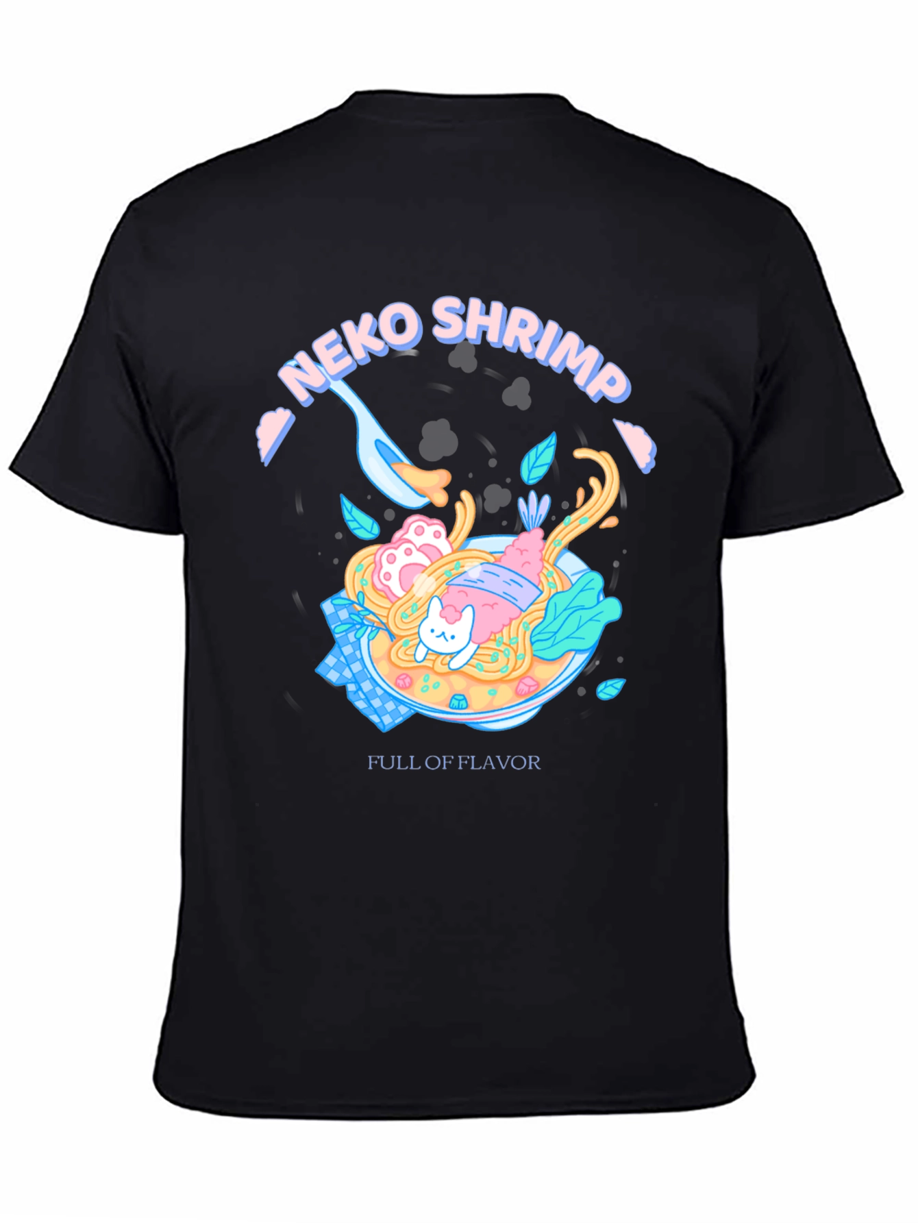 Neko Shrimp Ramen T-Shirt - Full of Flavor! - 4
