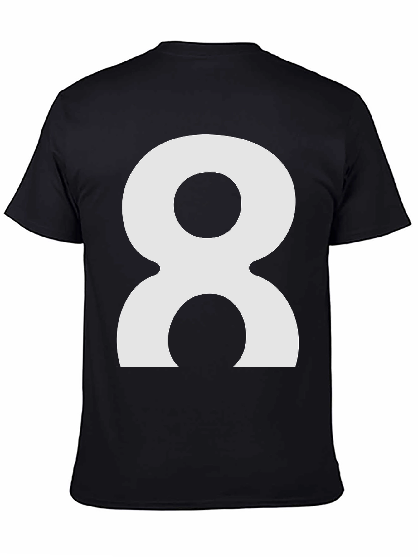 Black Abstract Number 8 Graphic Tee - Black view 4