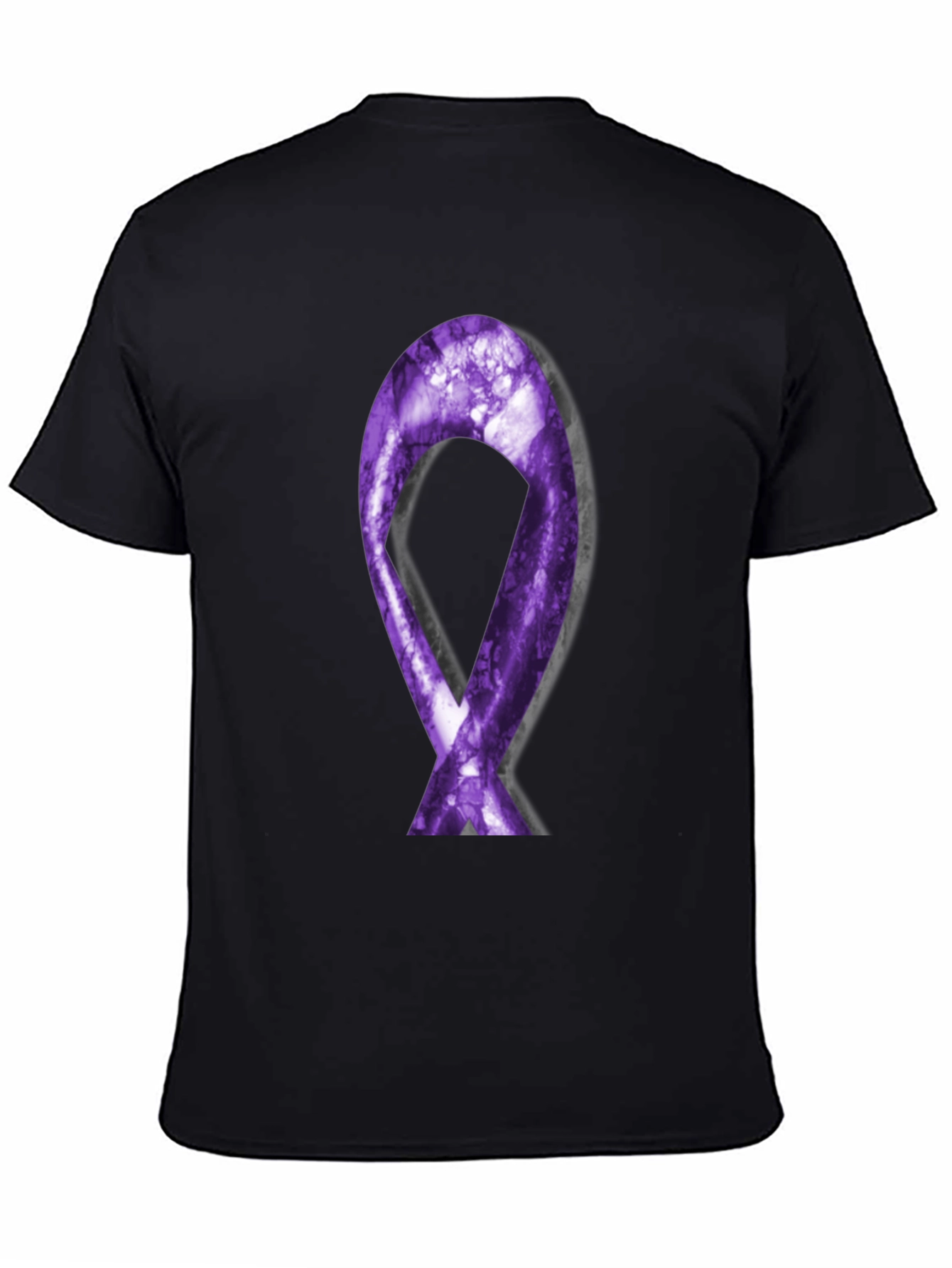 Purple Ribbon Graphic Tee - Support Cause - 4