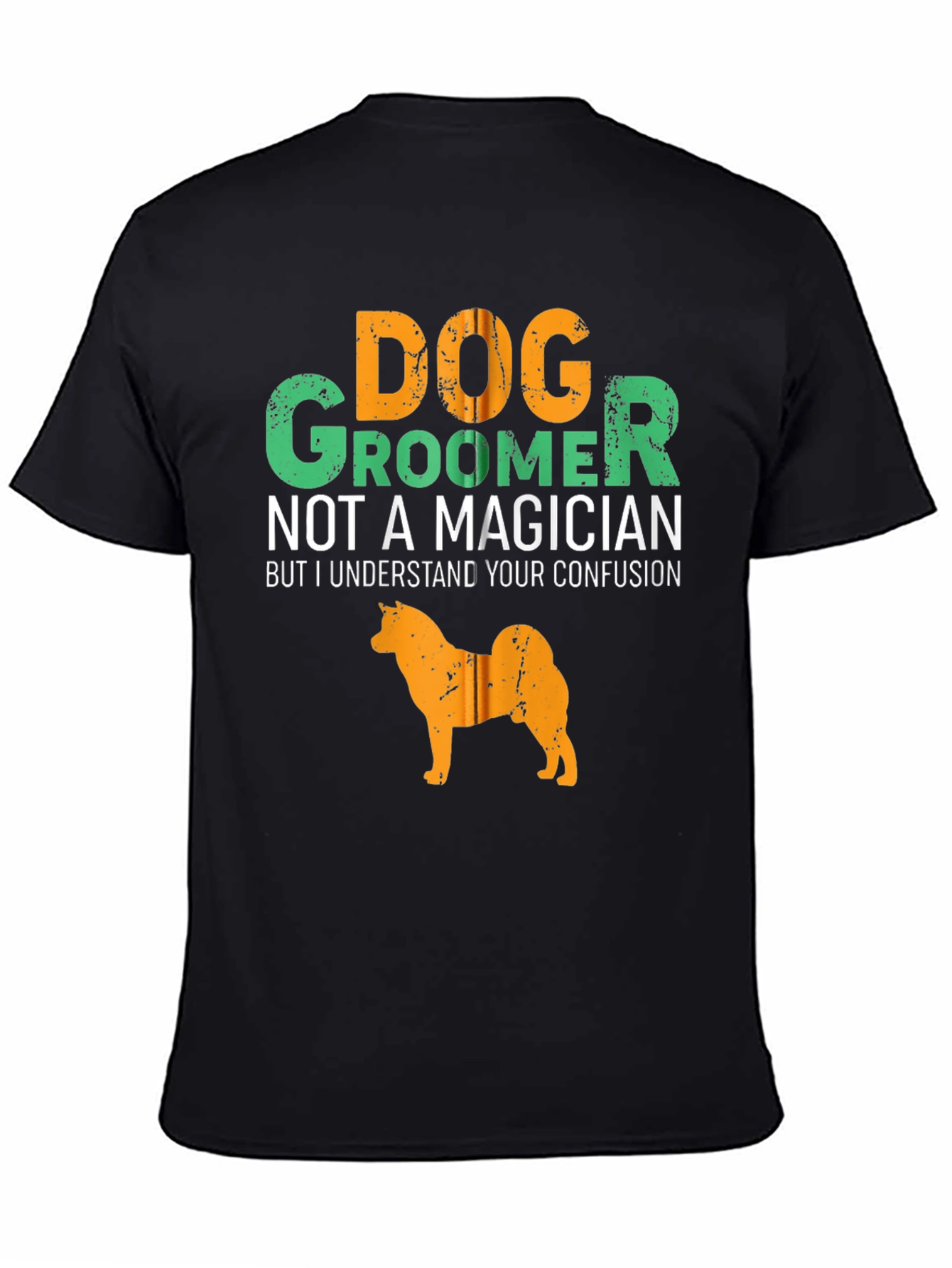 Black Dog Groomer T-Shirt - Not a Magician Tee view 4