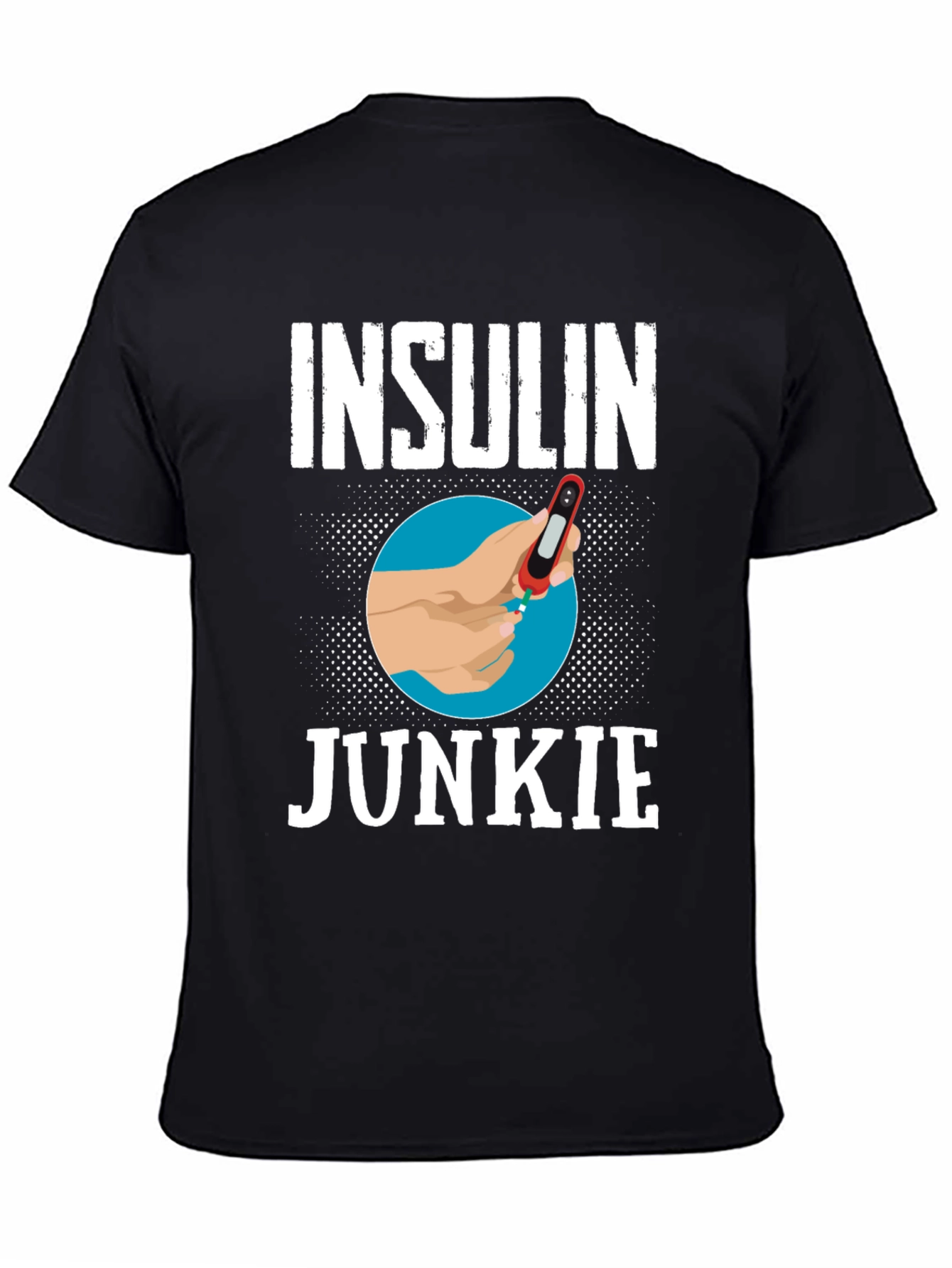 Black Insulin Junkie Graphic Tee view 4