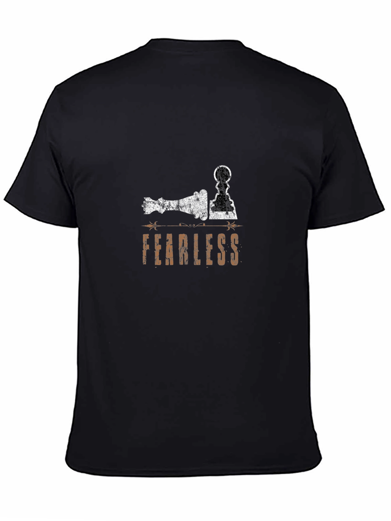 Black Fearless Chess Graphic Tee - Black view 4