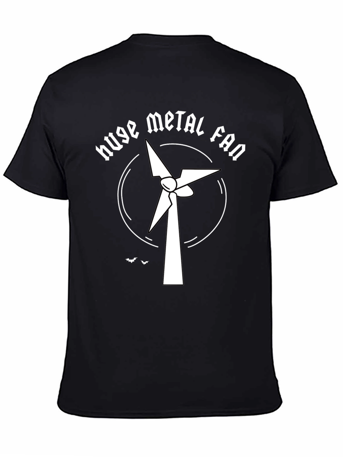 Black Huge Metal Fan T-Shirt - Black Graphic Tee view 4