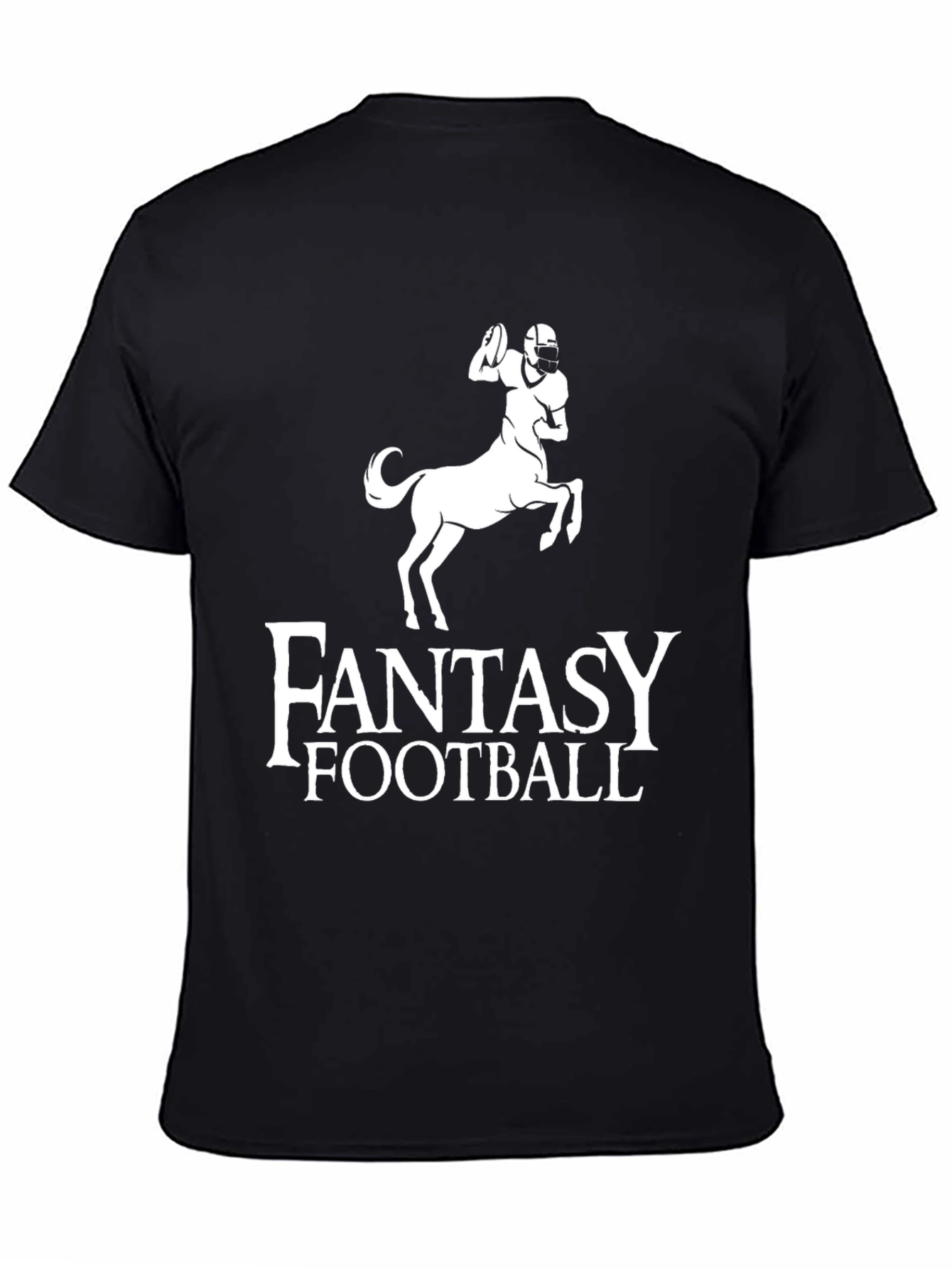 Black Fantasy Football Centaur T-Shirt view 4