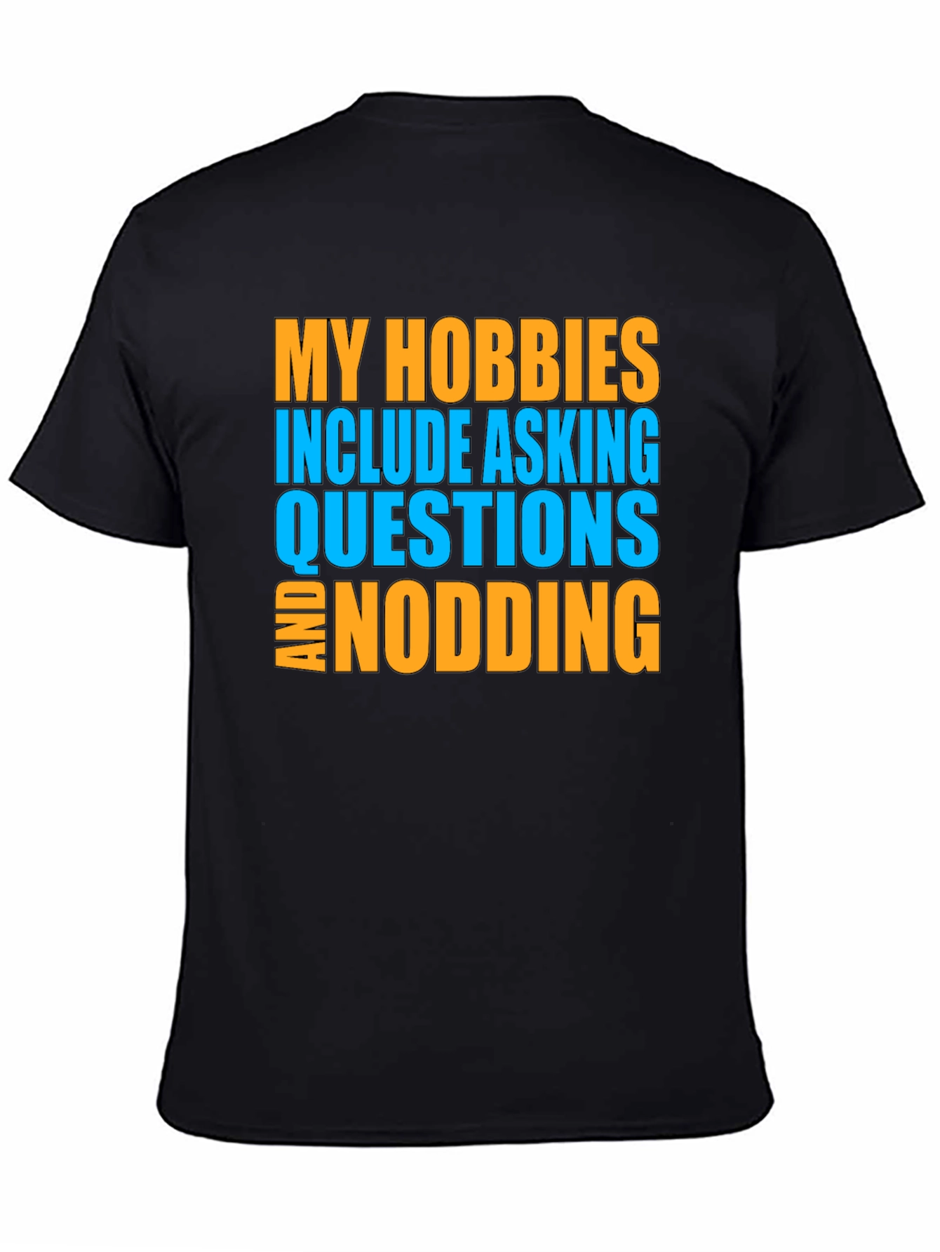 Black Humorous Hobbies Graphic T-Shirt view 4
