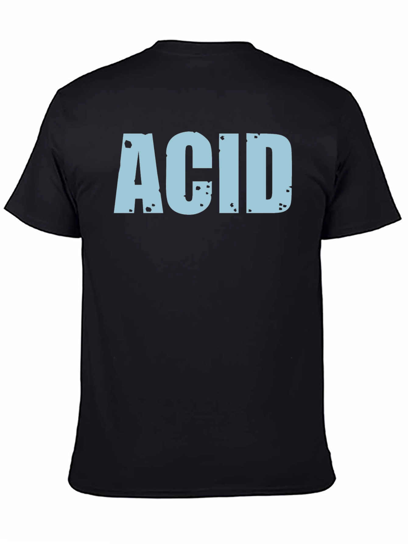 Black ACID Graphic Tee - Distressed Print view 4