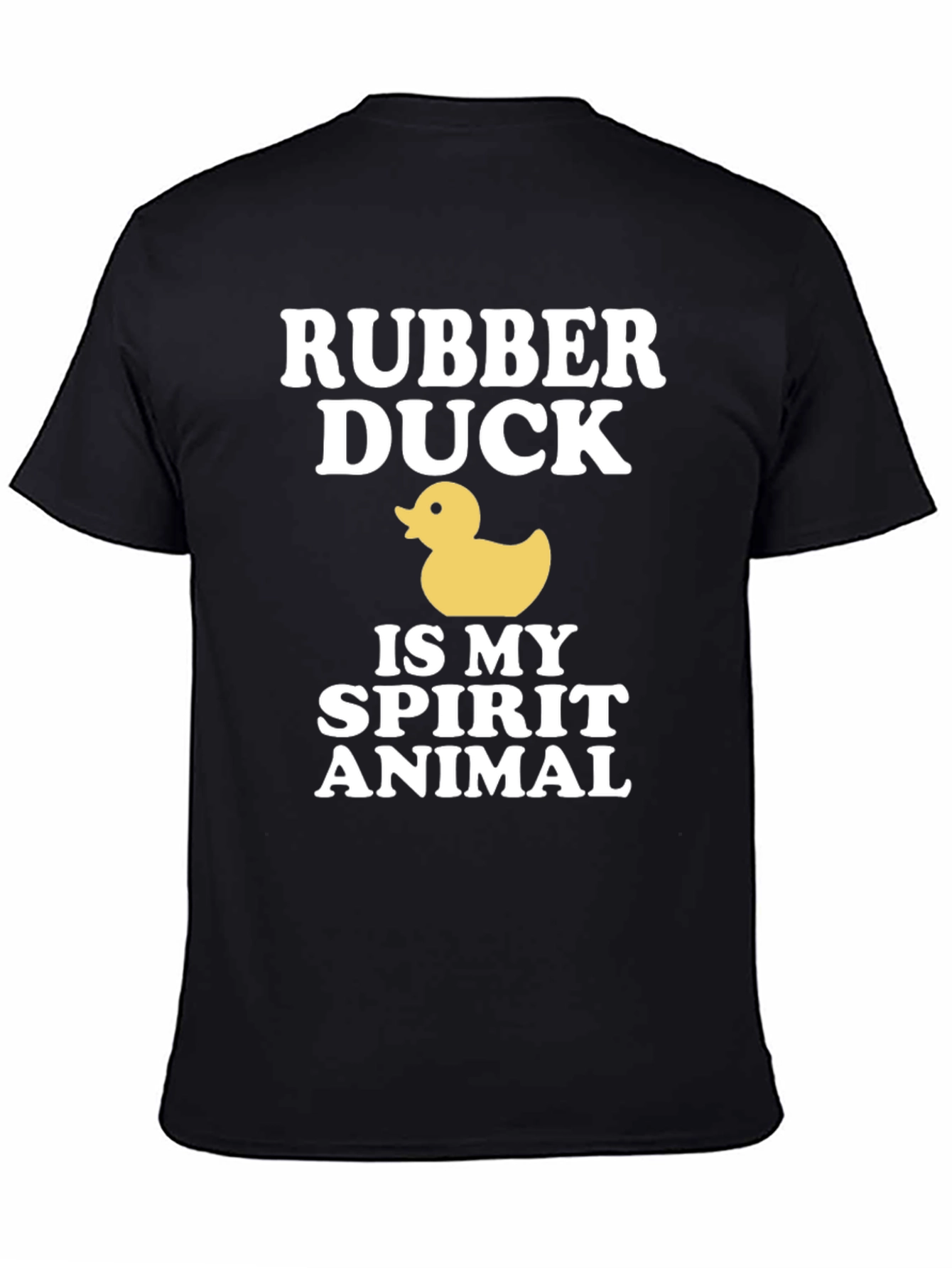 Black Rubber Duck Spirit Animal Graphic T-Shirt view 4