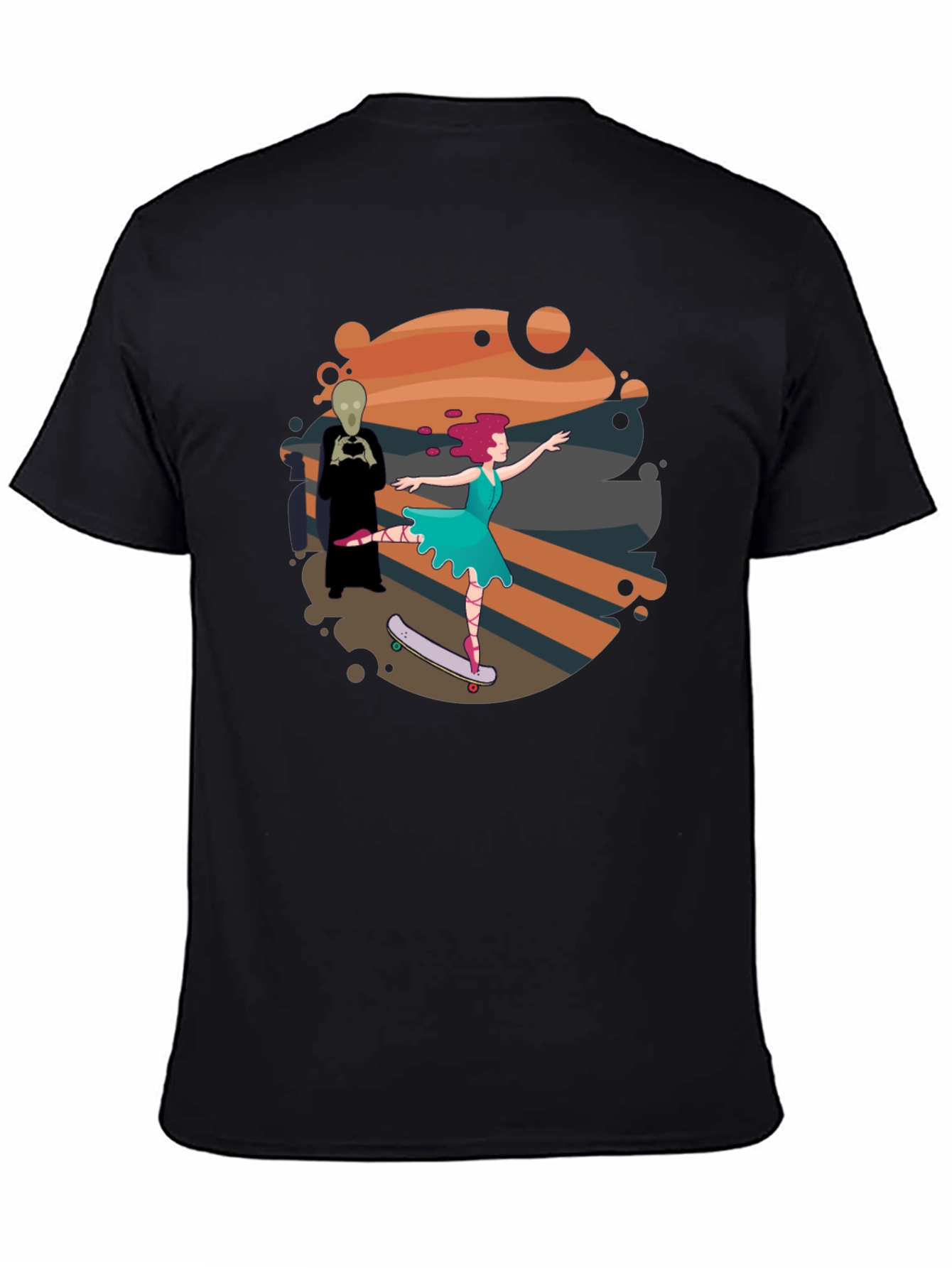 Black Ballet Skater Tee - Unique Graphic Design view 4