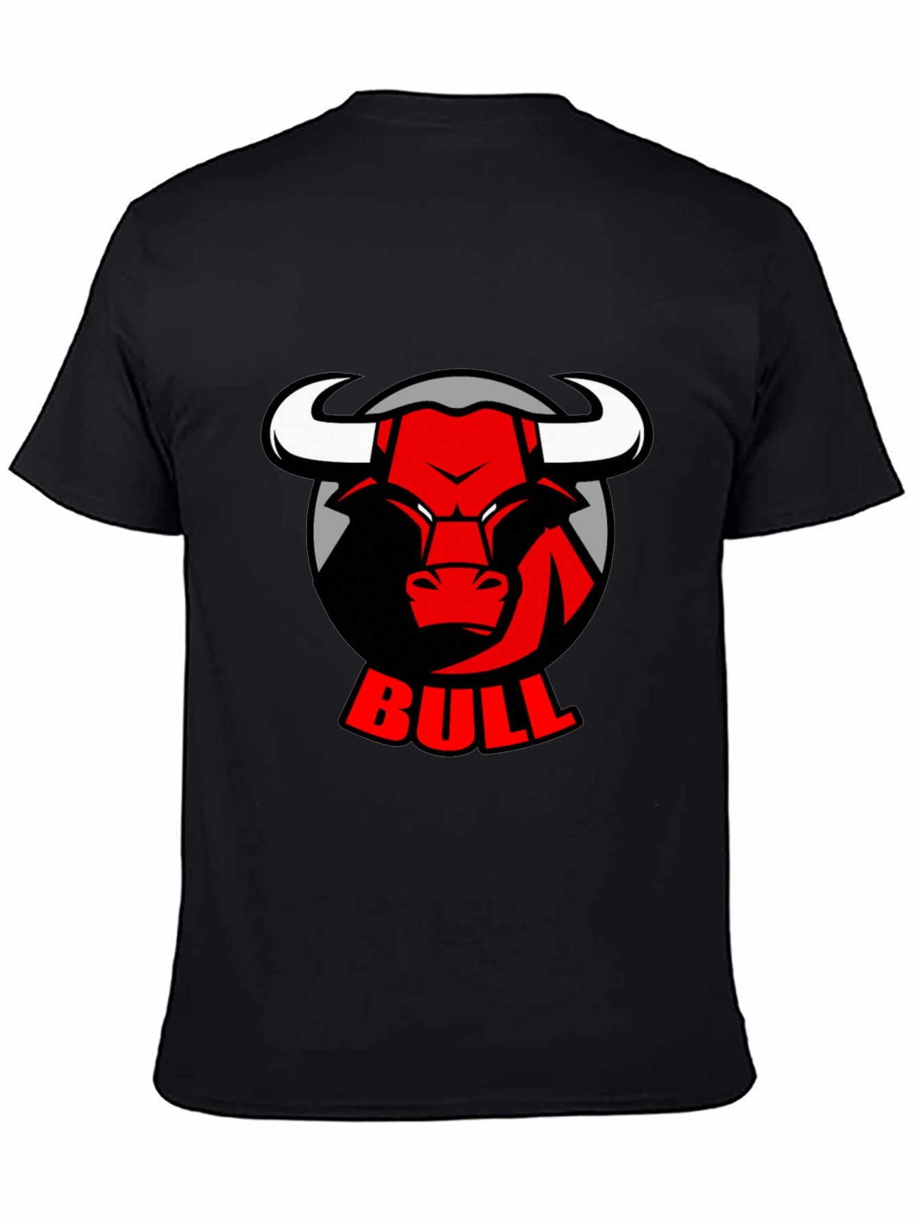Black Bold Bull Graphic Tee - Black Cotton T-Shirt view 4