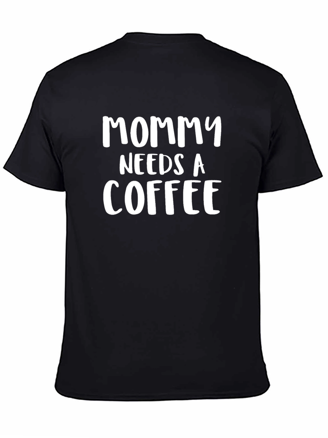 Black Mommy Needs Coffee Graphic Tee - Black Cotton T-Shirt view 4
