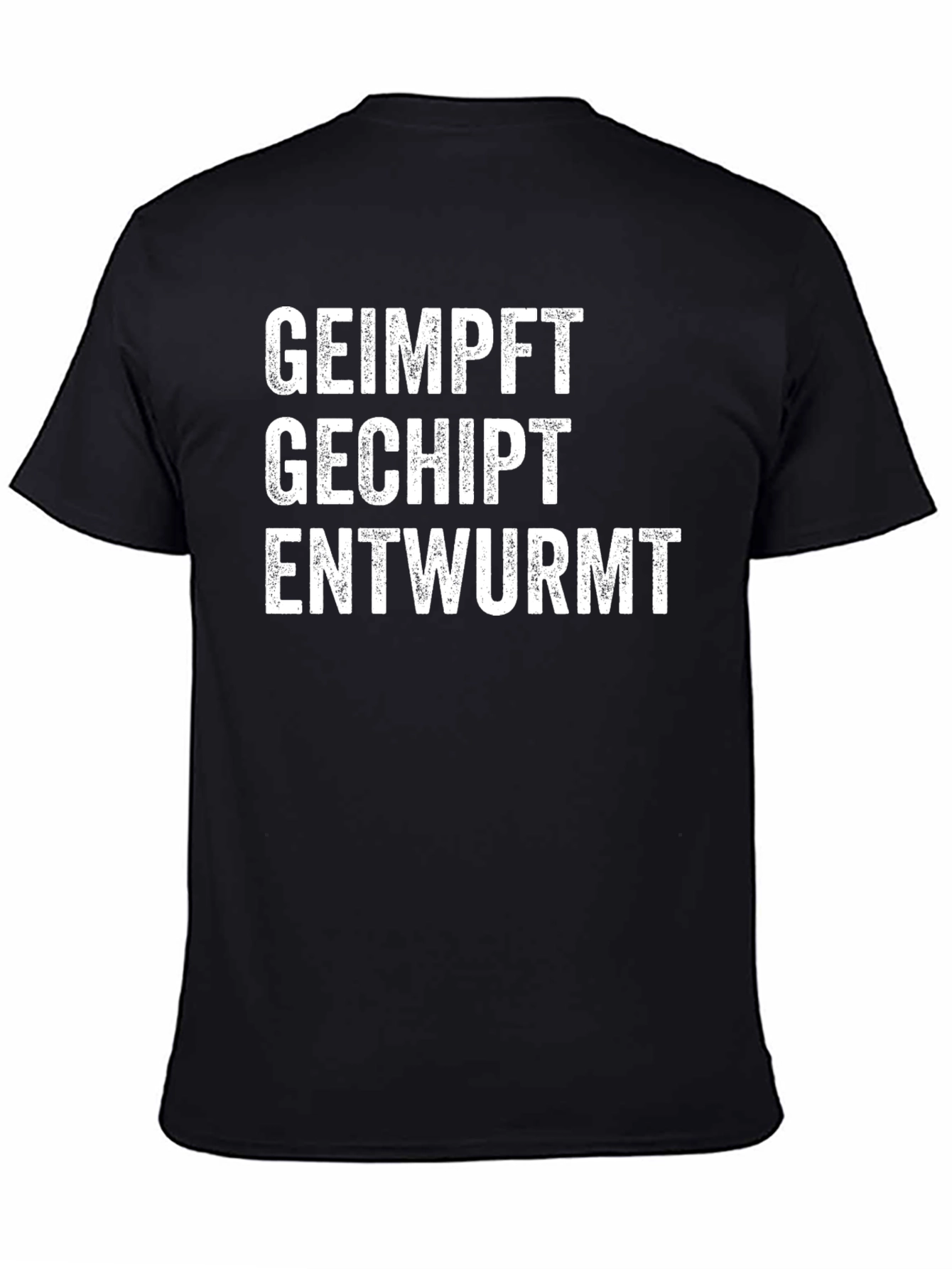 Black Geimpft Gechipt Entwurmt T-Shirt view 4