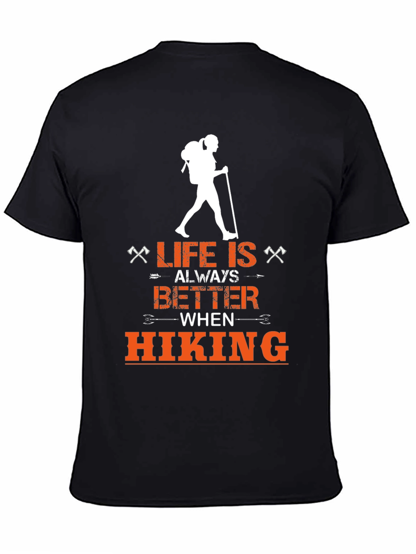 Black Life is Better Hiking Graphic Tee view 4