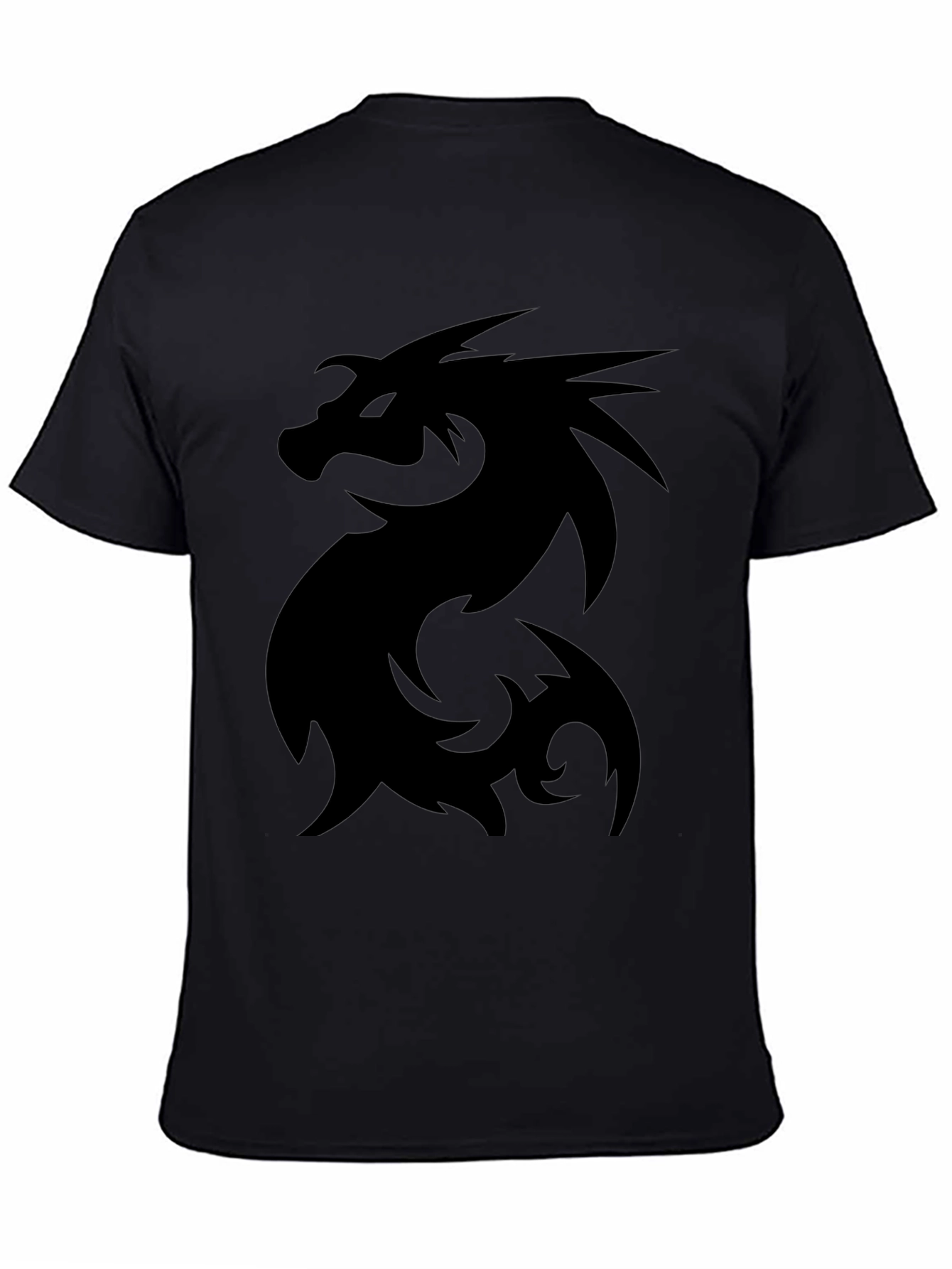 Black Black Dragon Graphic T-Shirt for Men view 4