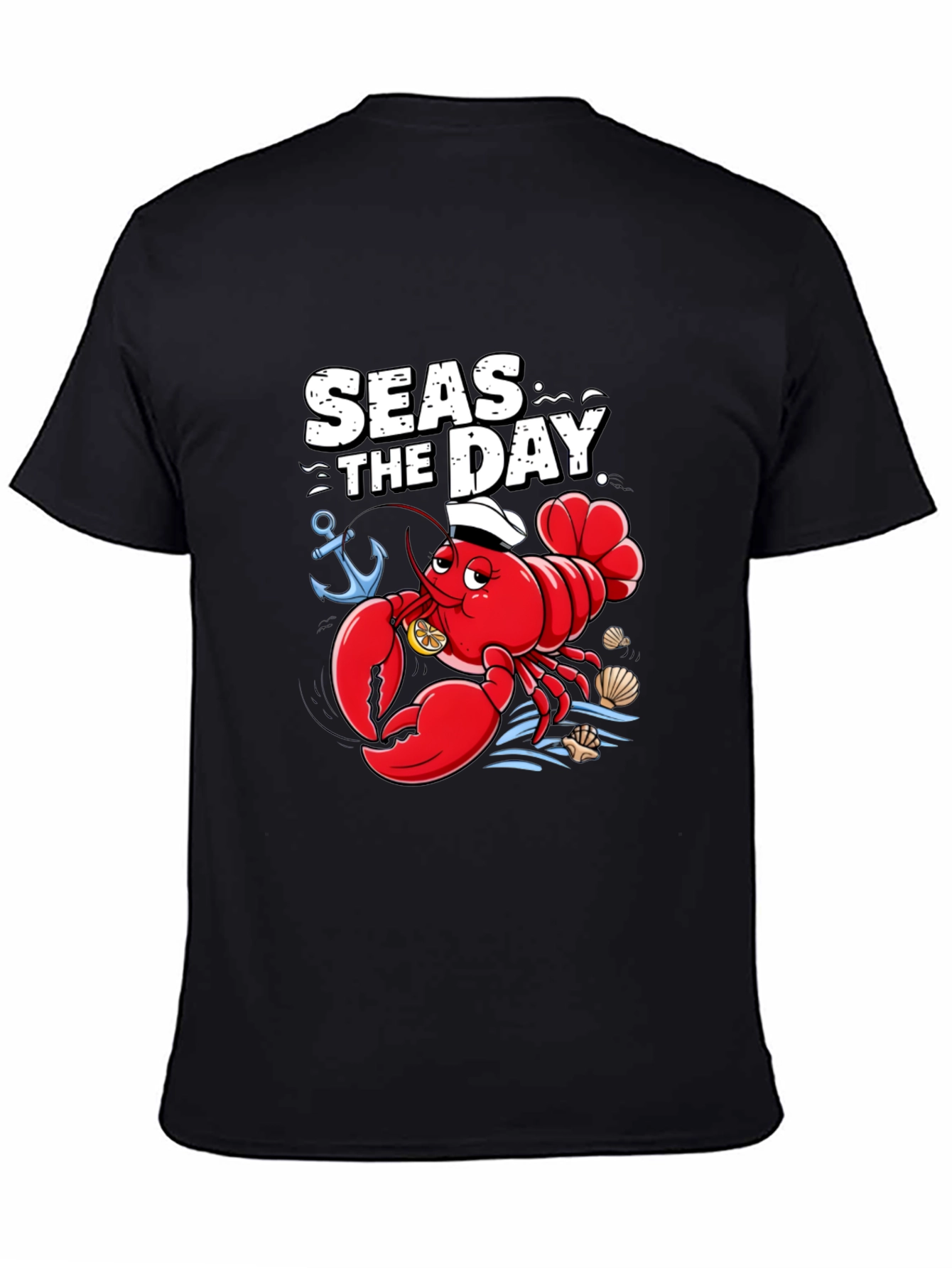 Seas The Day Lobster Graphic T-Shirt - 4