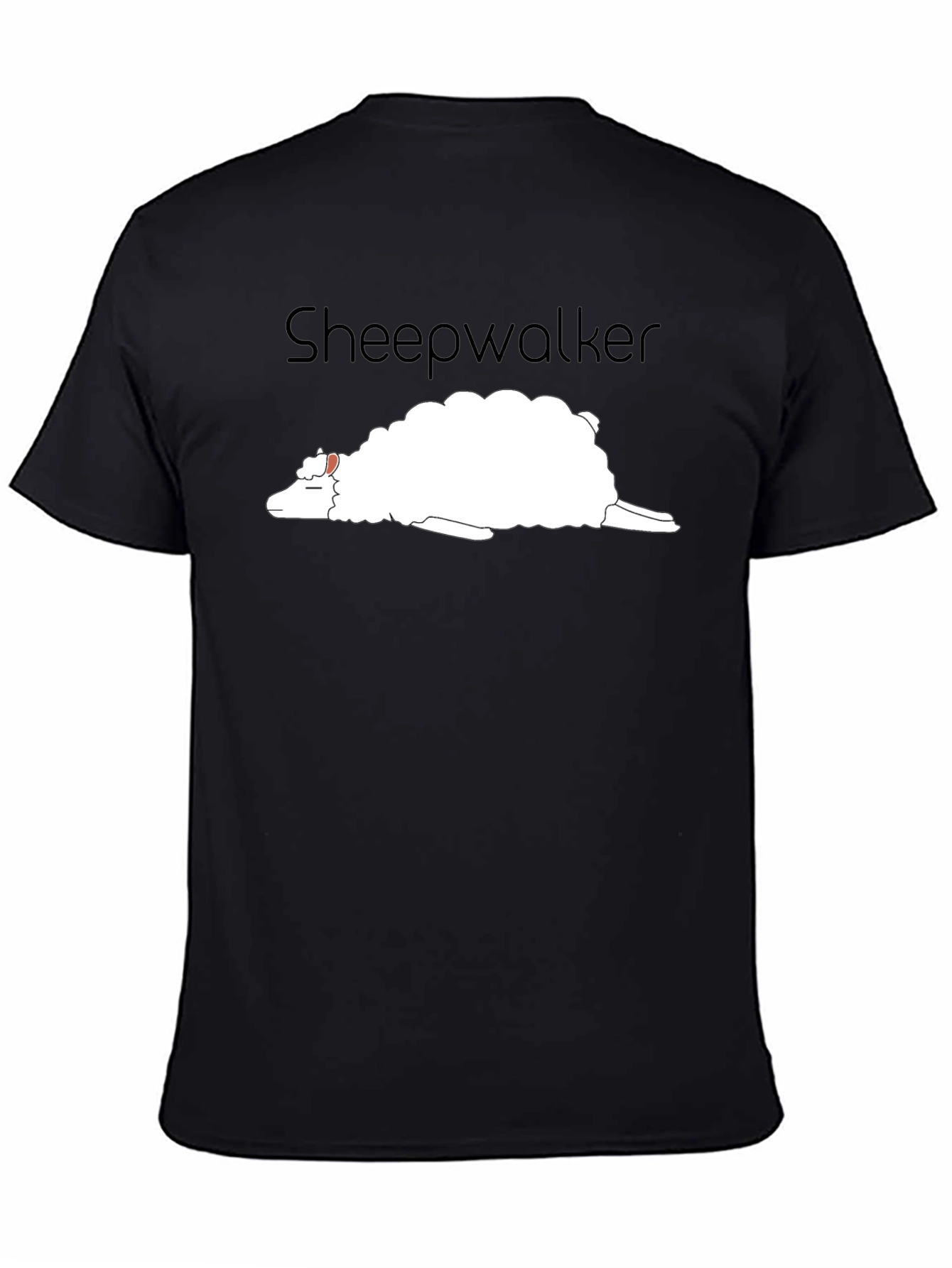 Black Sheepwalker Black T-Shirt - Funny Graphic Tee view 4