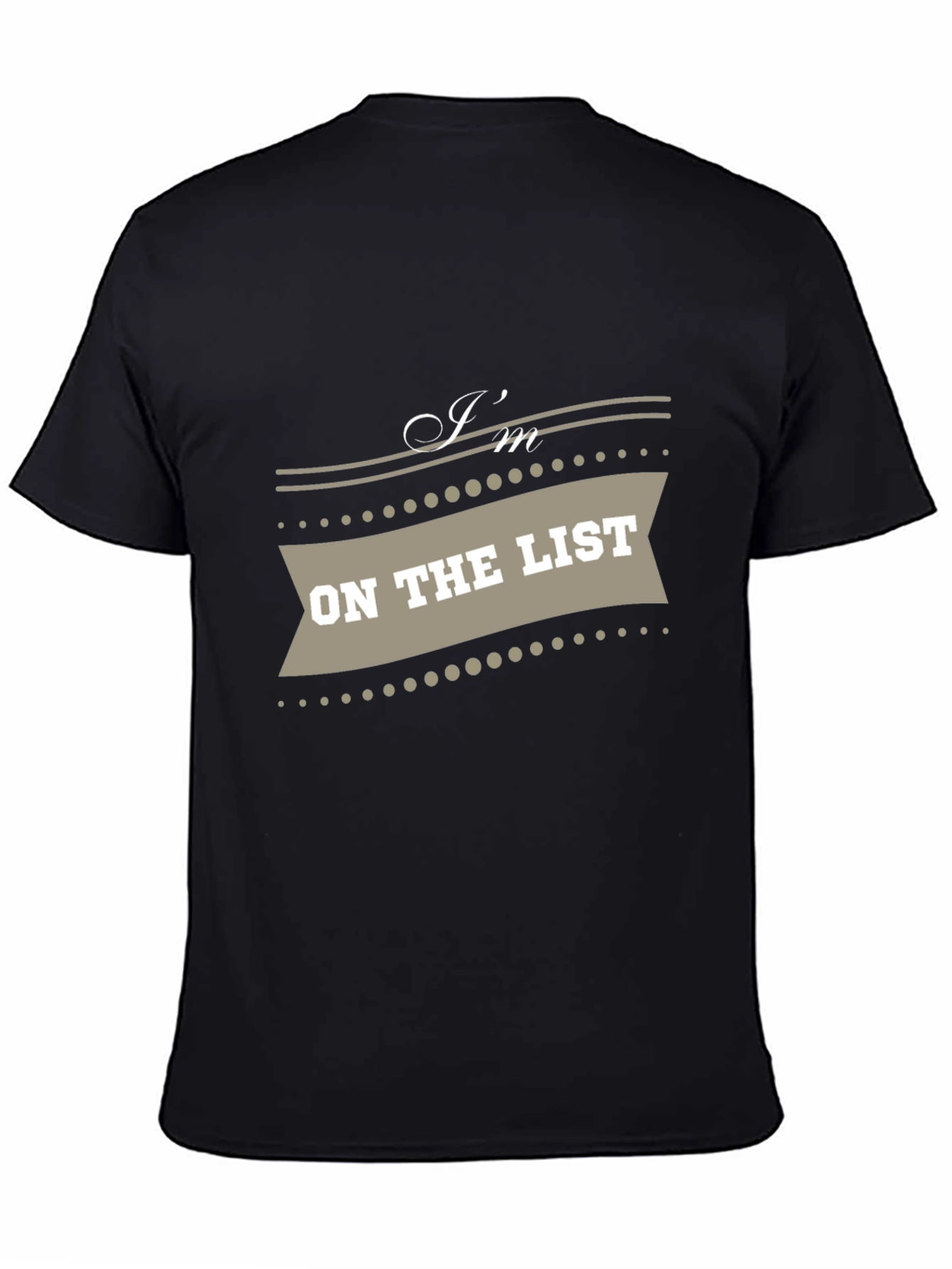 Black I'm on the List Graphic Tee - Trendy Casual Wear view 4