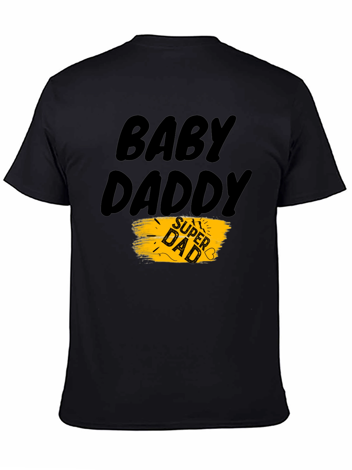 Black Baby Daddy Super Dad T-Shirt view 4