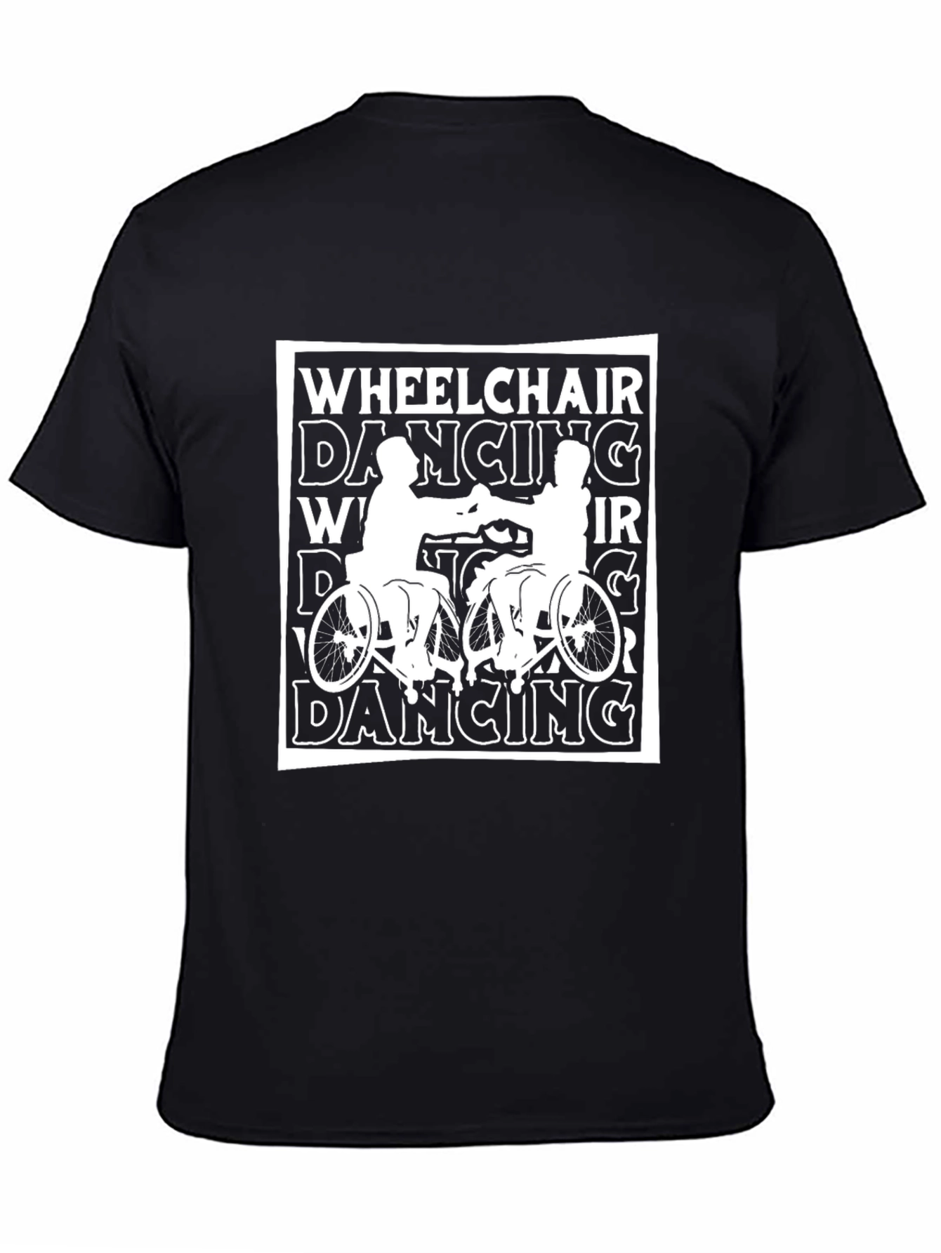 Black Wheelchair Dancing Graphic Tee - Black view 4