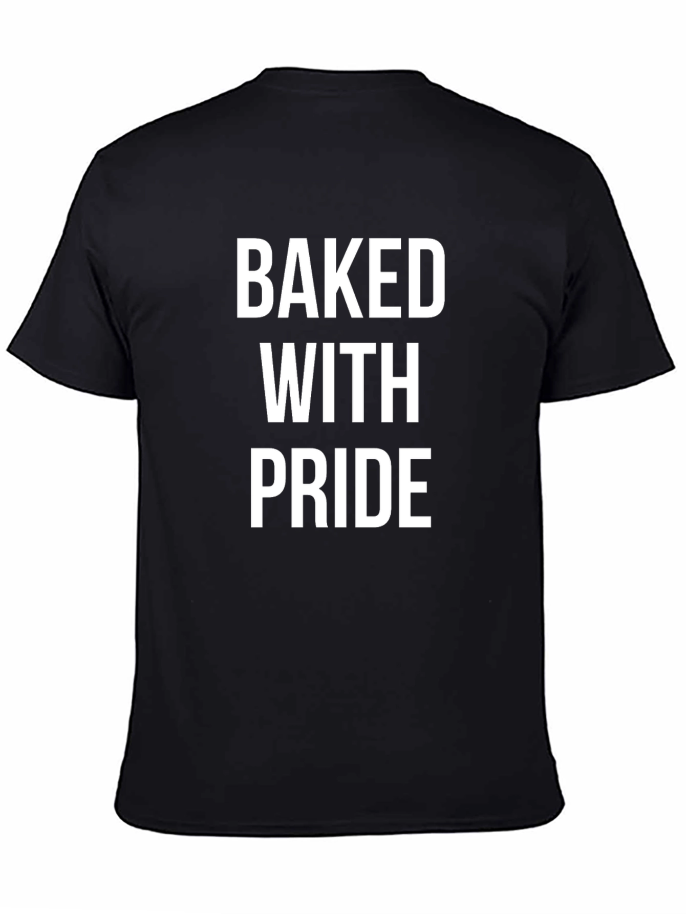 Black Baked With Pride Graphic Tee - Black Cotton Blend view 4