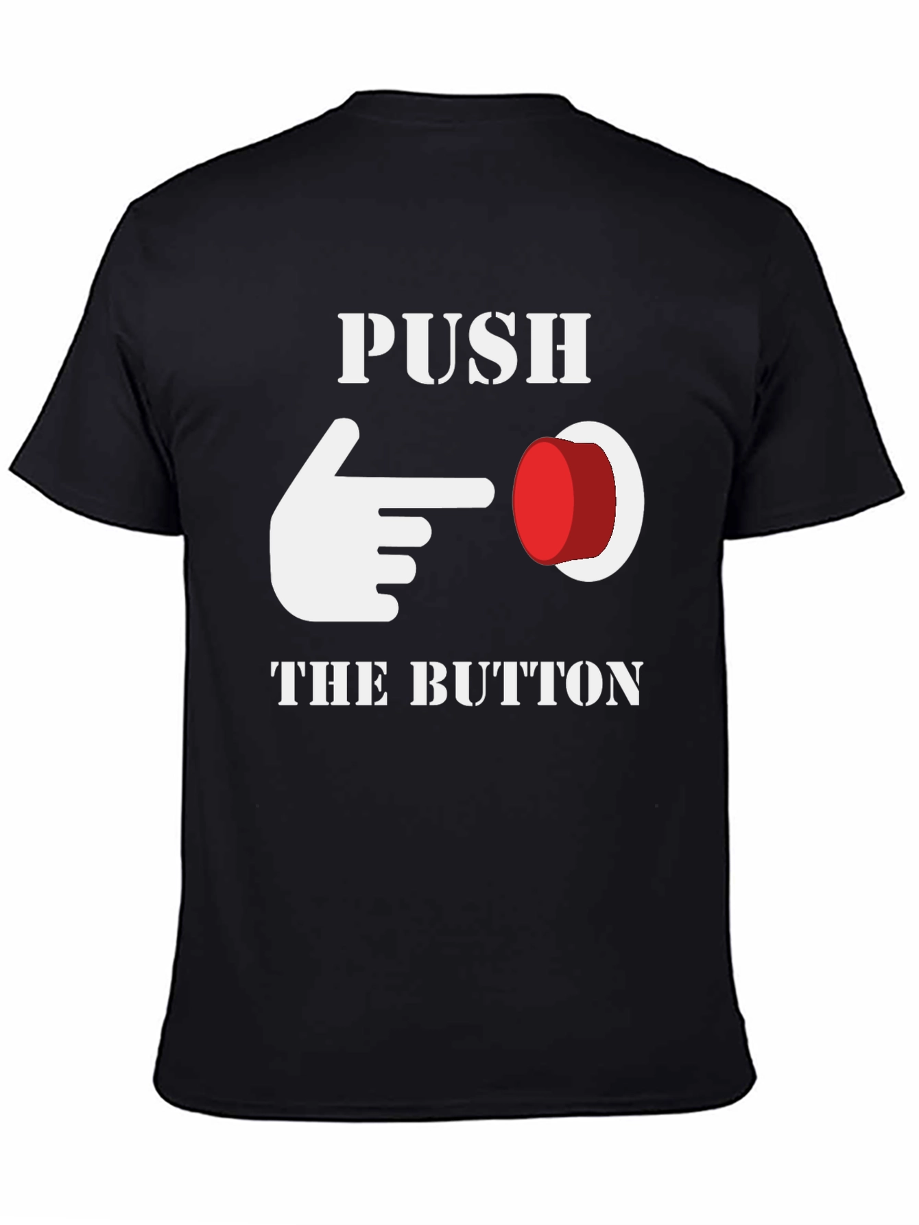 Black Push The Button Graphic Tee view 4