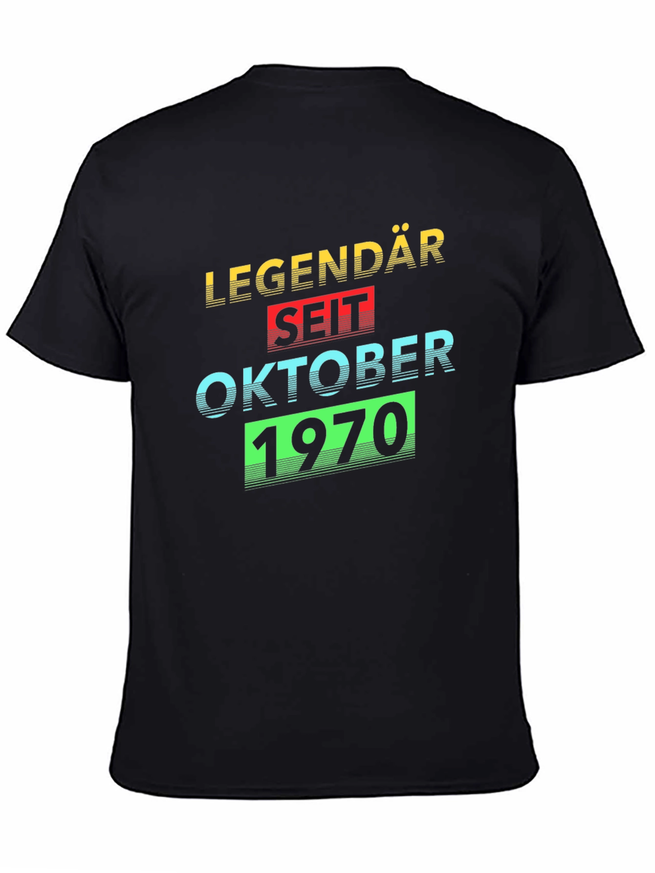Black Legendary Since October 1970 Graphic T-Shirt view 4