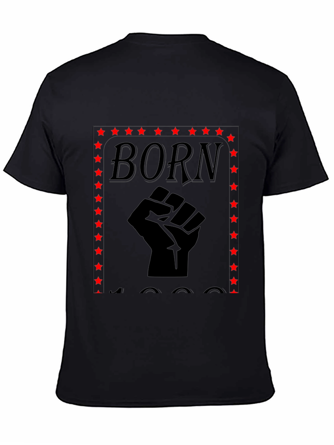 Black Born in 1900s Fist Graphic Tee view 4
