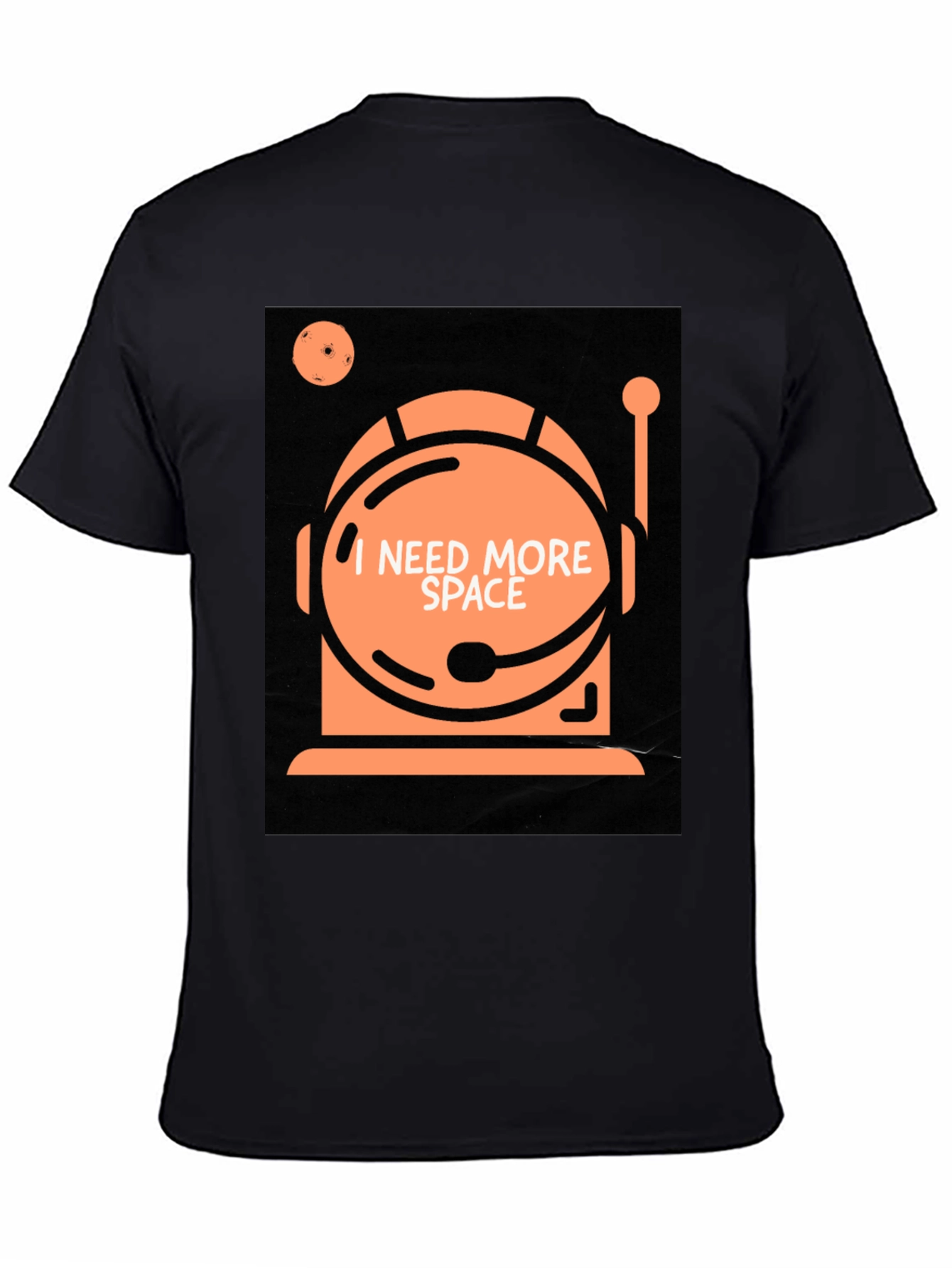 Black I Need More Space T-Shirt - Astronaut Graphic Tee view 4
