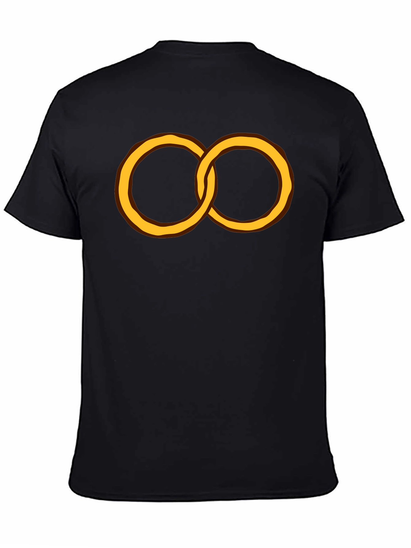 Black Linked Rings Graphic Black Tee view 4