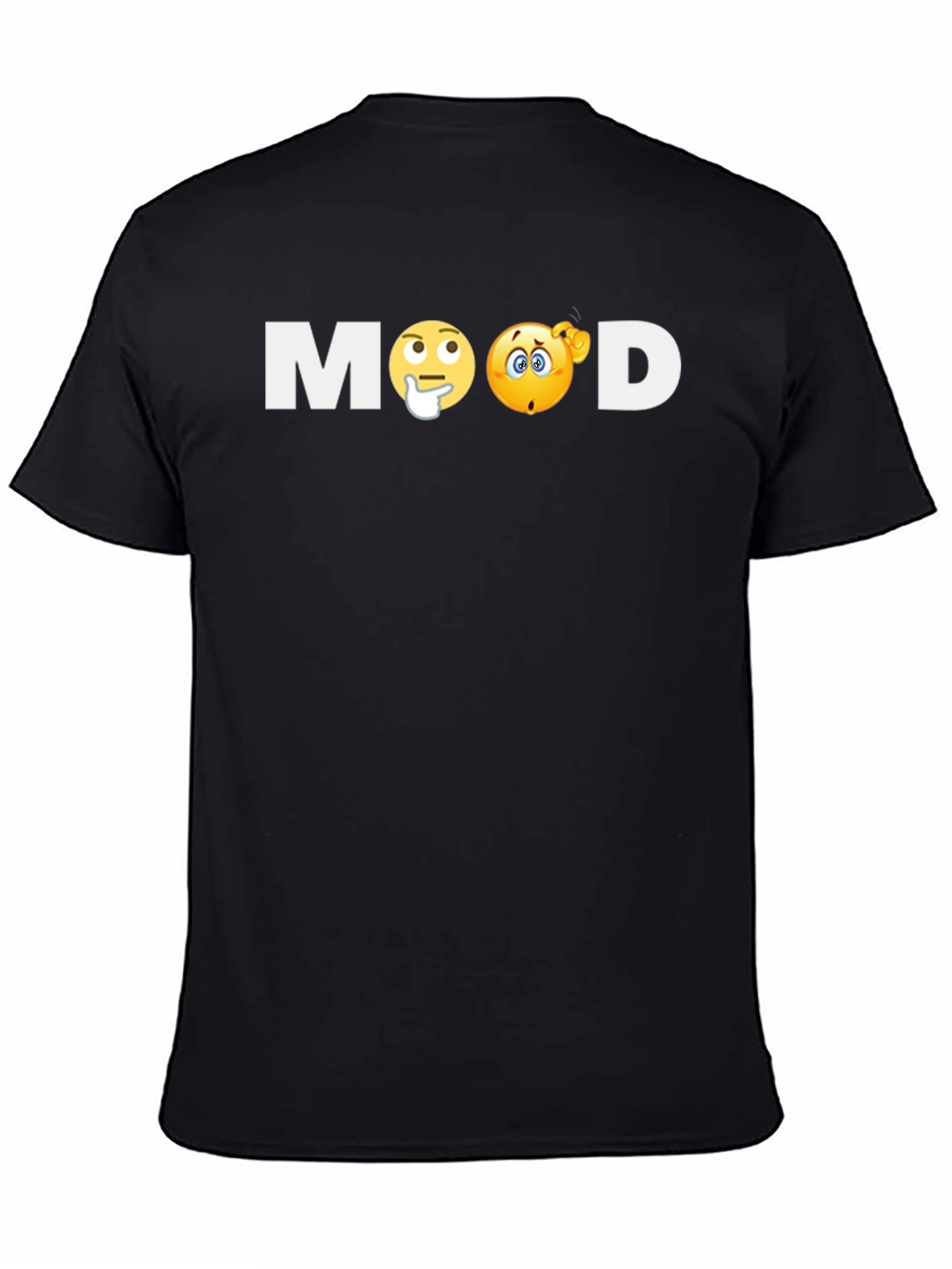 Black Mood Emoji Graphic T-Shirt - Soft Cotton Blend view 4