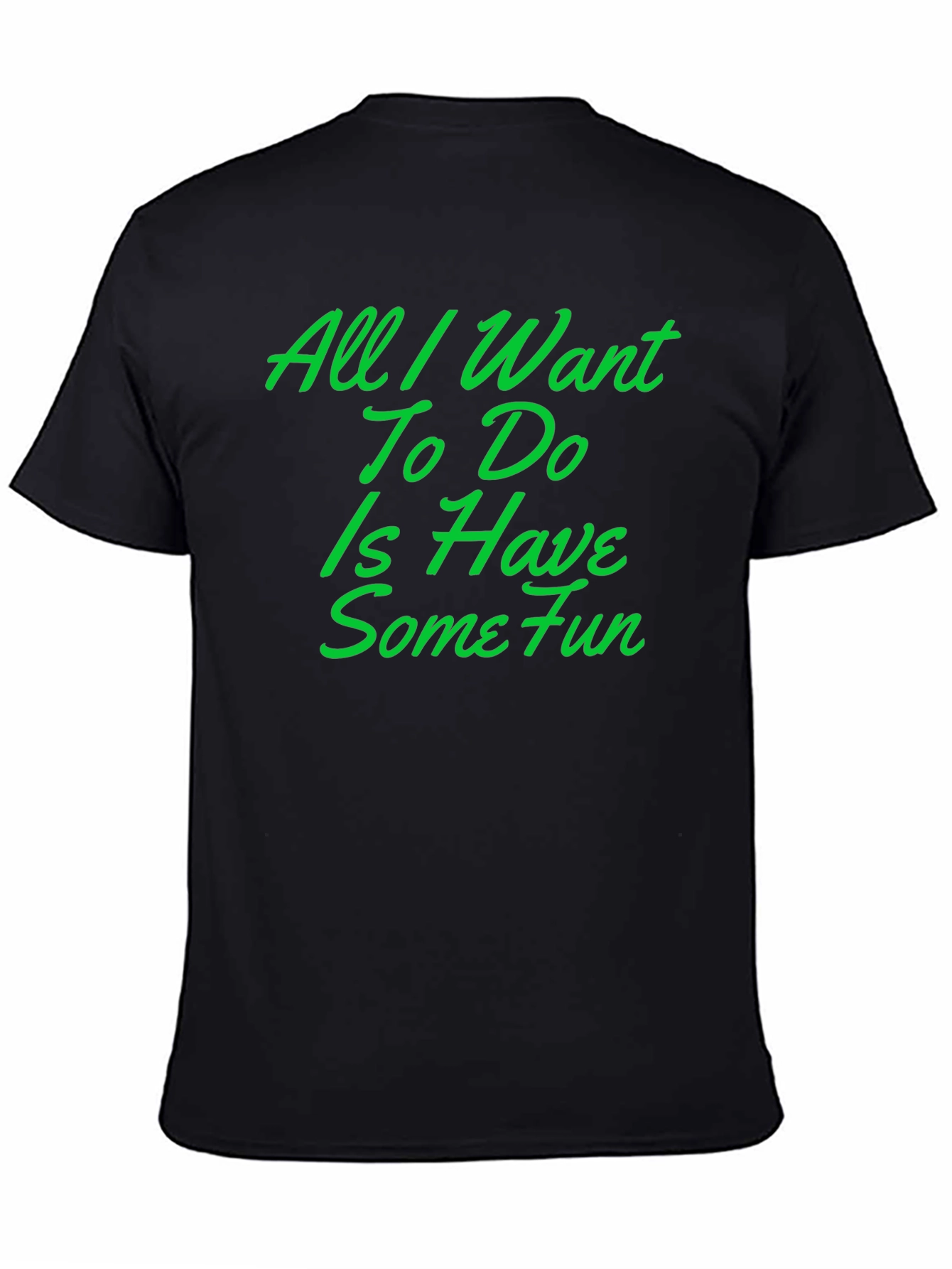 Black Fun T-Shirt: All I Want To Do Is Have Some Fun view 4