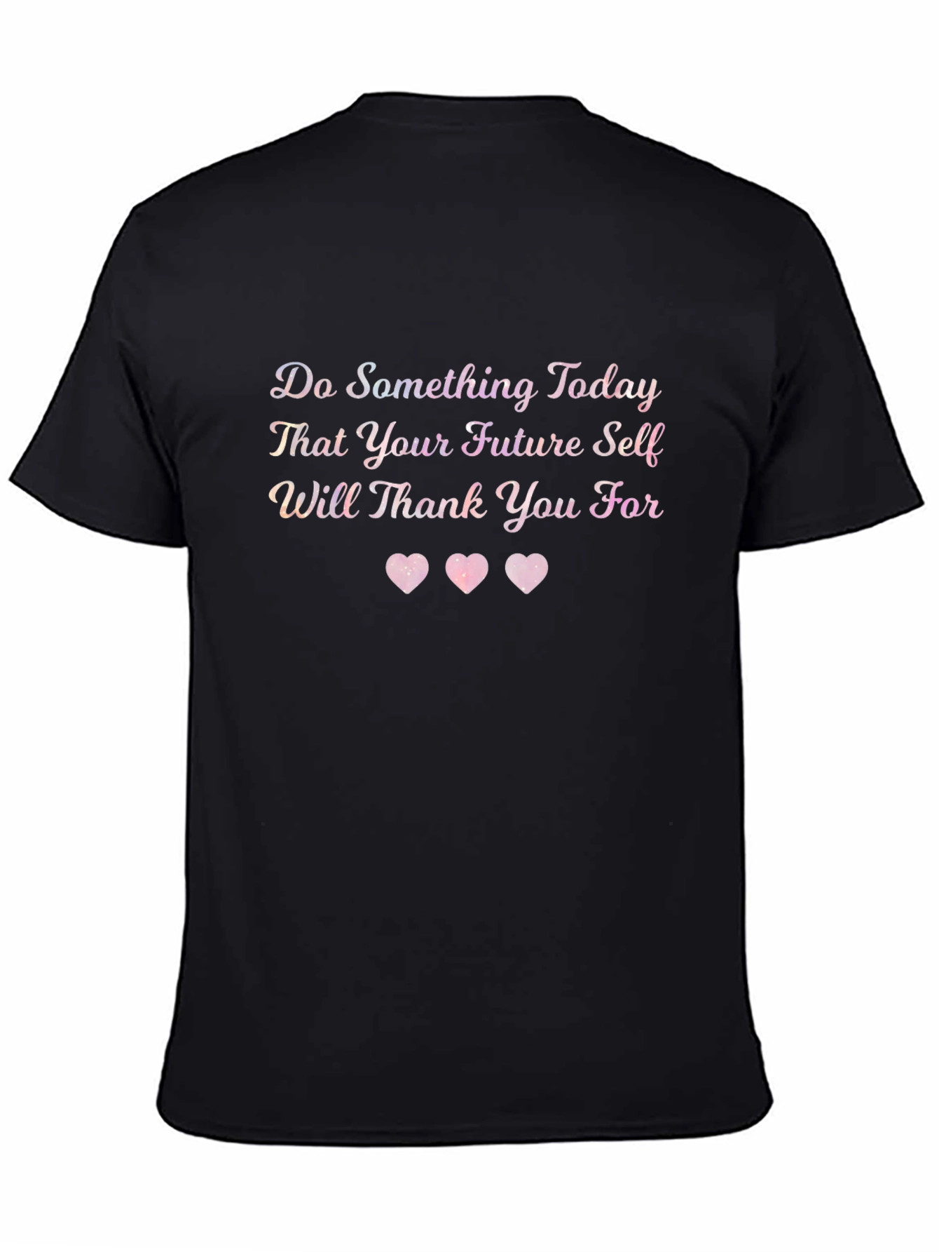 Black Motivational T-Shirt: Thank Your Future Self view 4