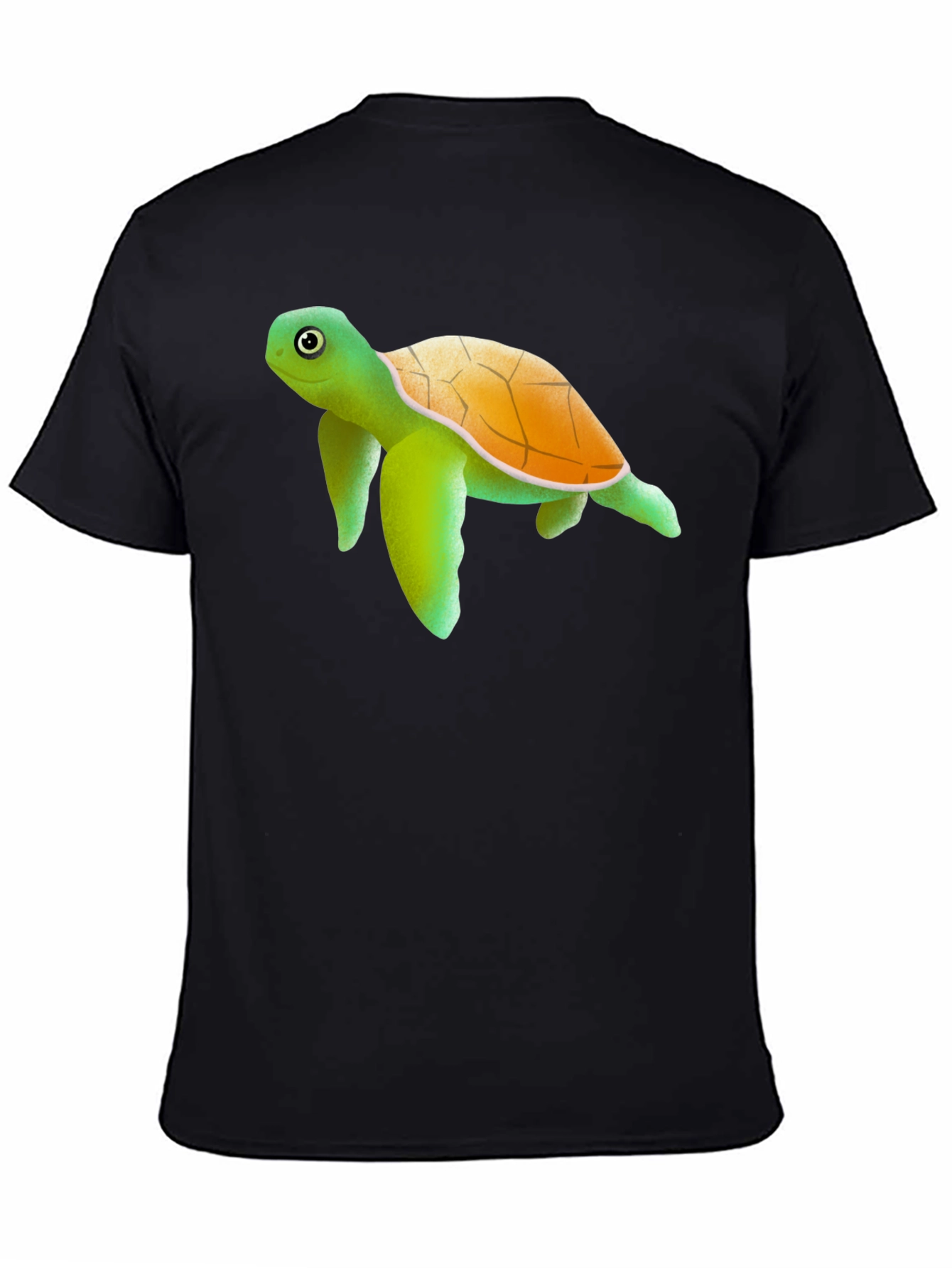Black Turtle Graphic Tee - Cute Animal Print Shirt view 4
