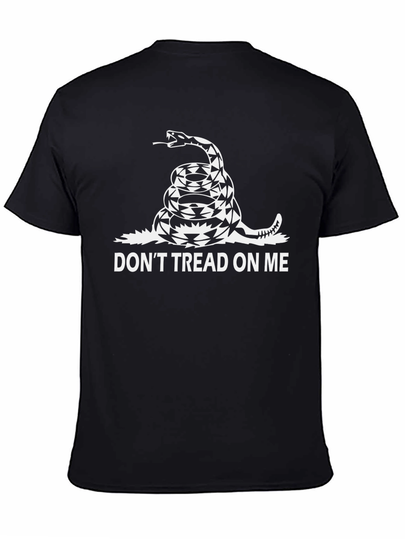 Black Don't Tread On Me Graphic Tee - Black view 4