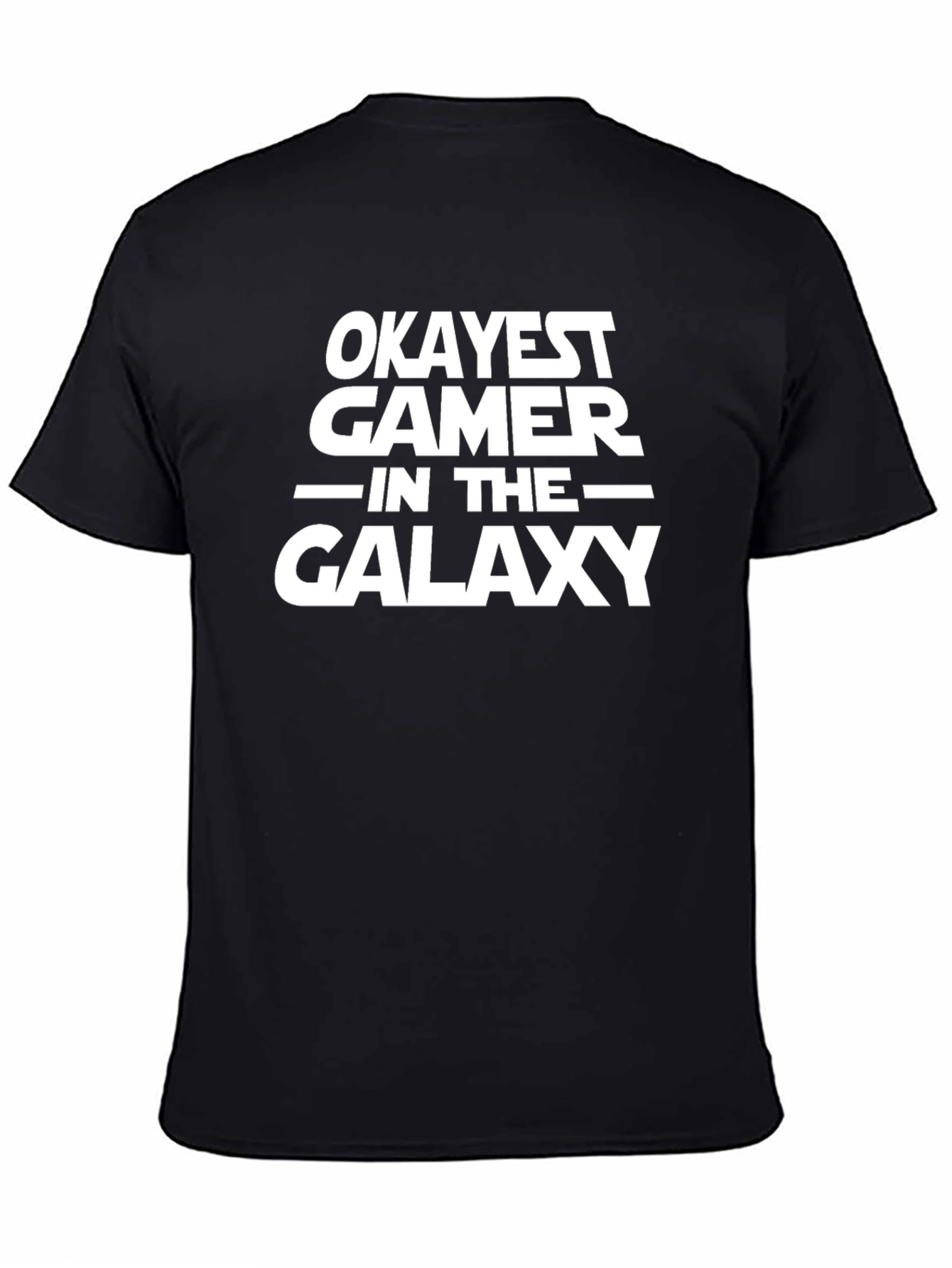 Black Okayest Gamer in the Galaxy Graphic T-Shirt view 4