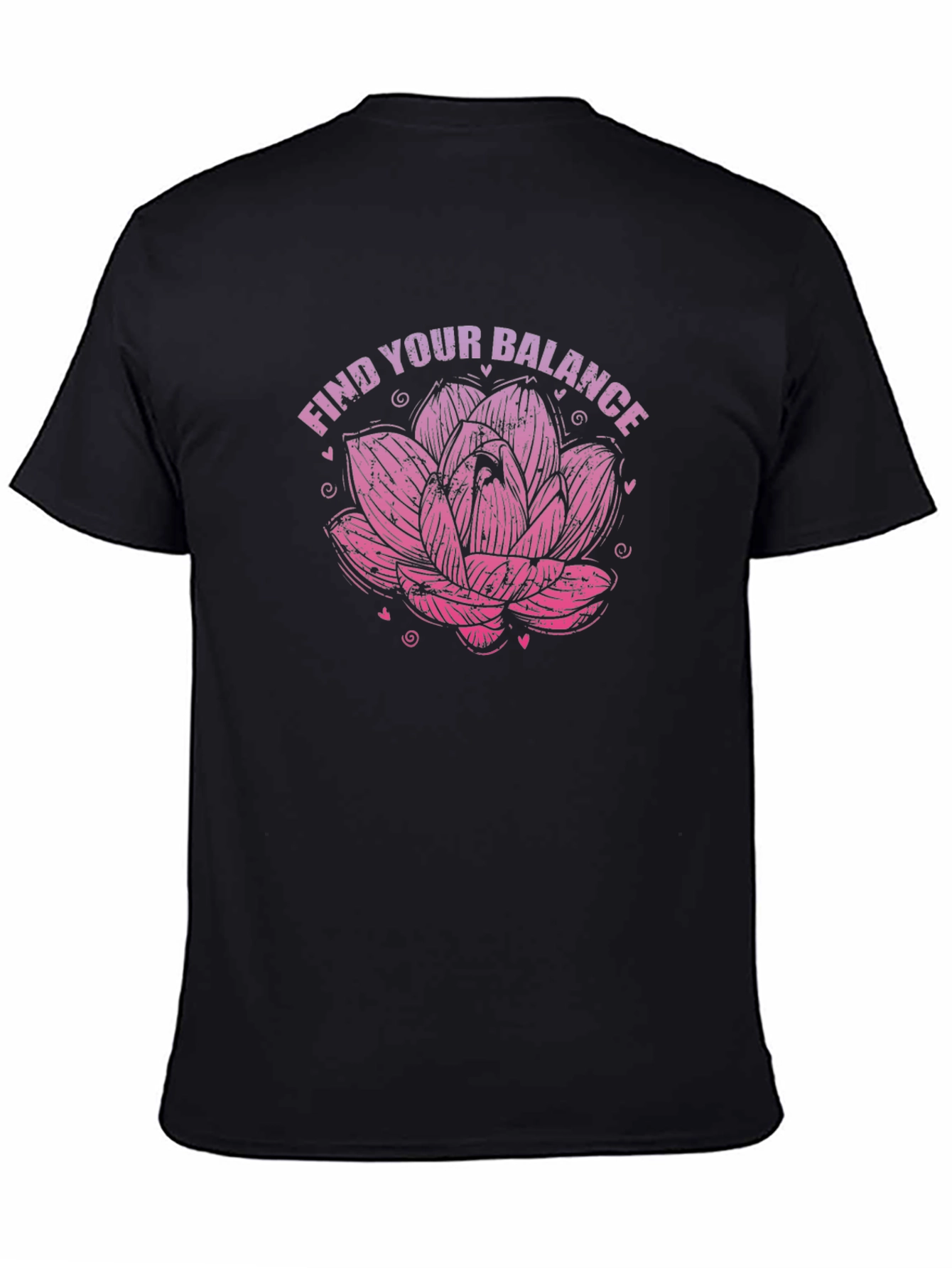 Black Find Your Balance Lotus T-Shirt view 4