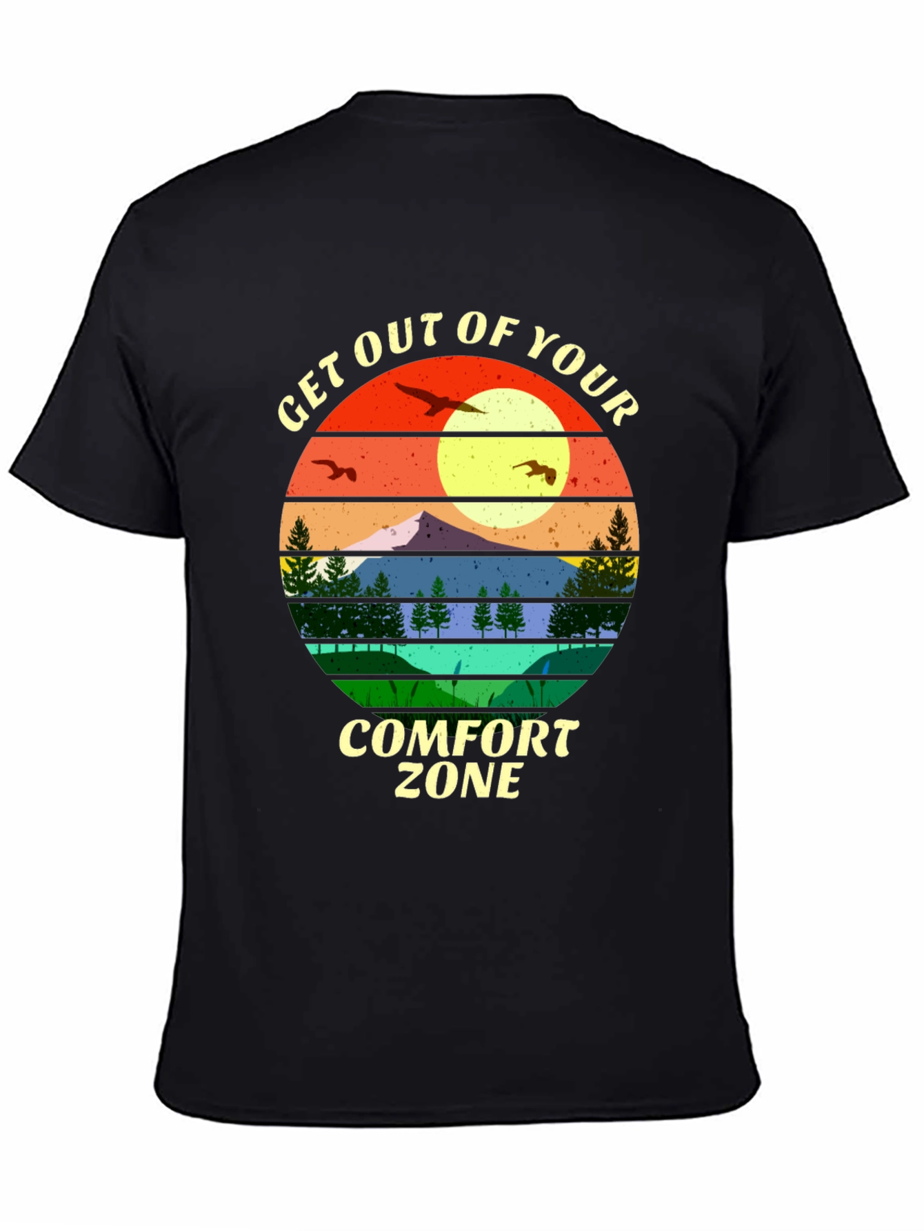 Black Get Out of Your Comfort Zone Graphic Tee view 4