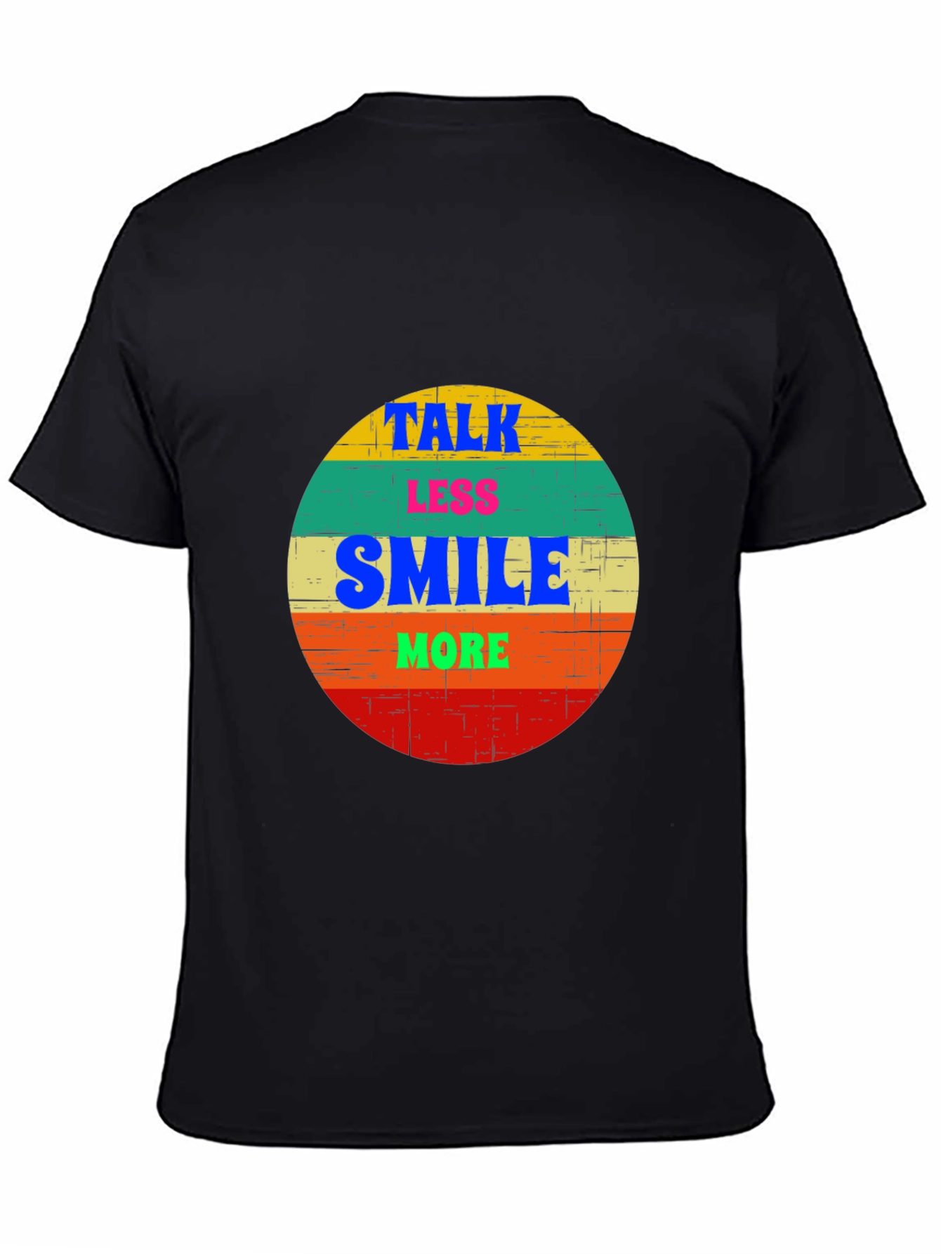 Black Talk Less Smile More Graphic Tee view 4