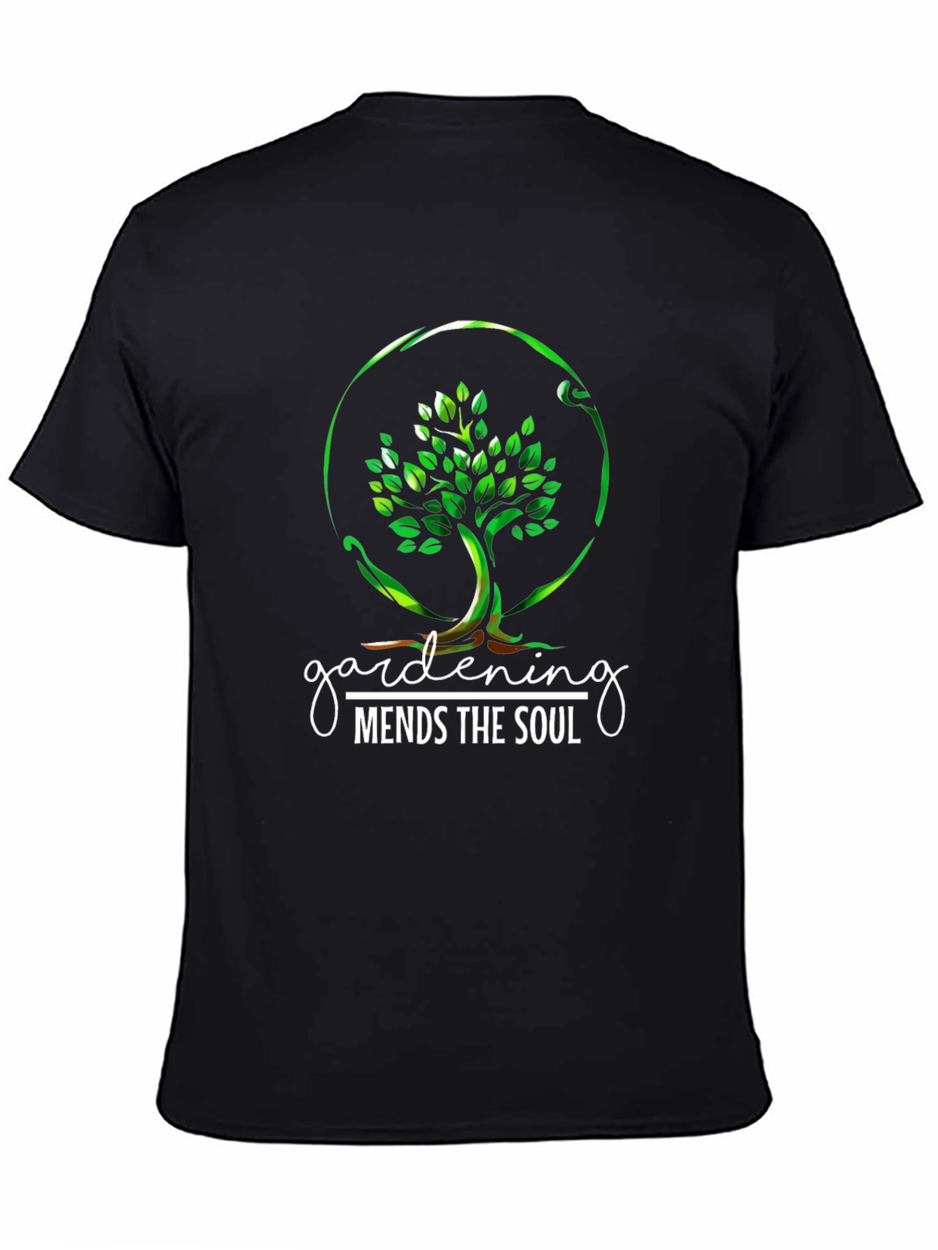 Black Gardening Mends the Soul Graphic Tee - Black view 4