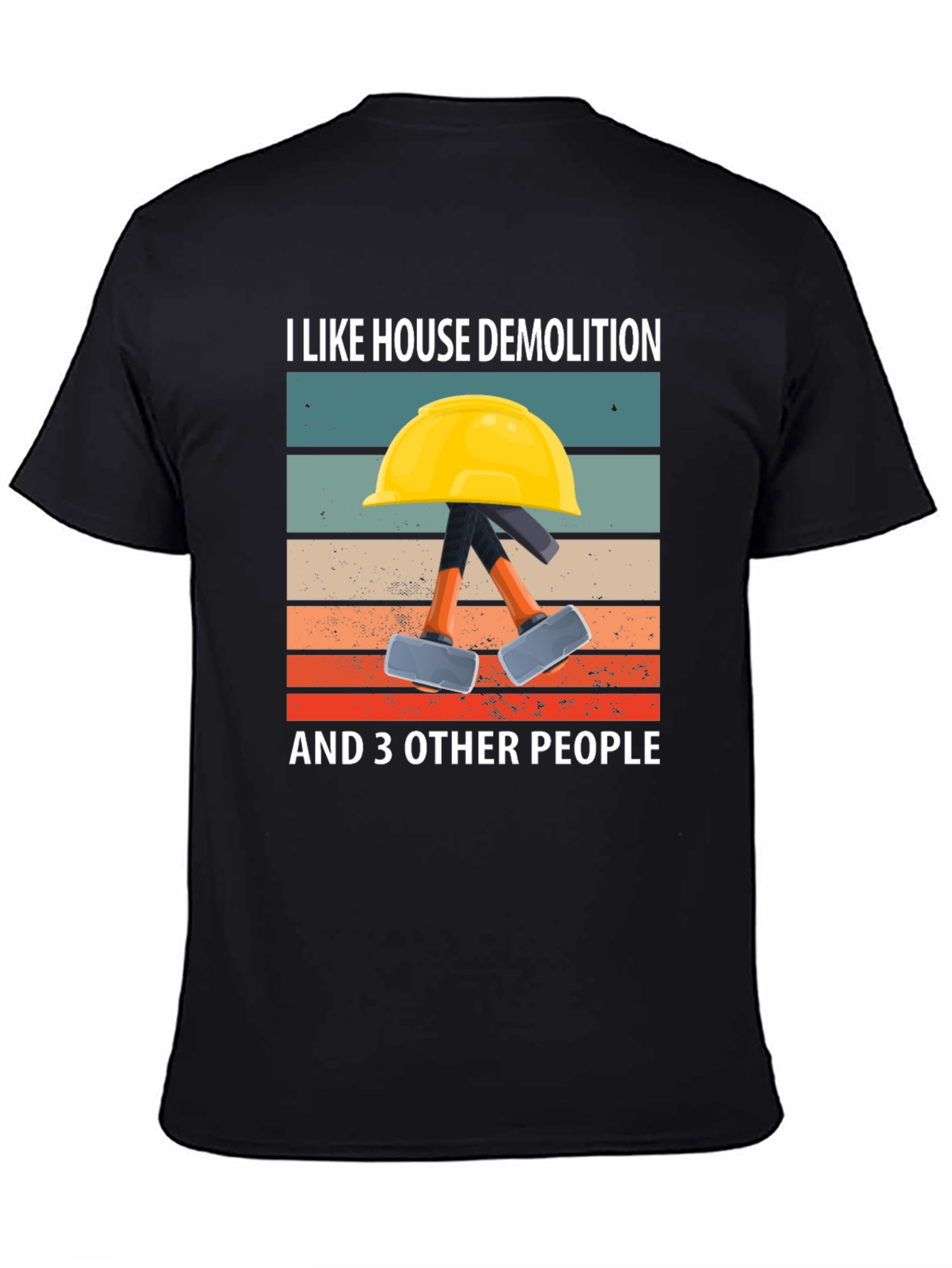 Black House Demolition T-Shirt - Funny Demolition Crew Tee view 4