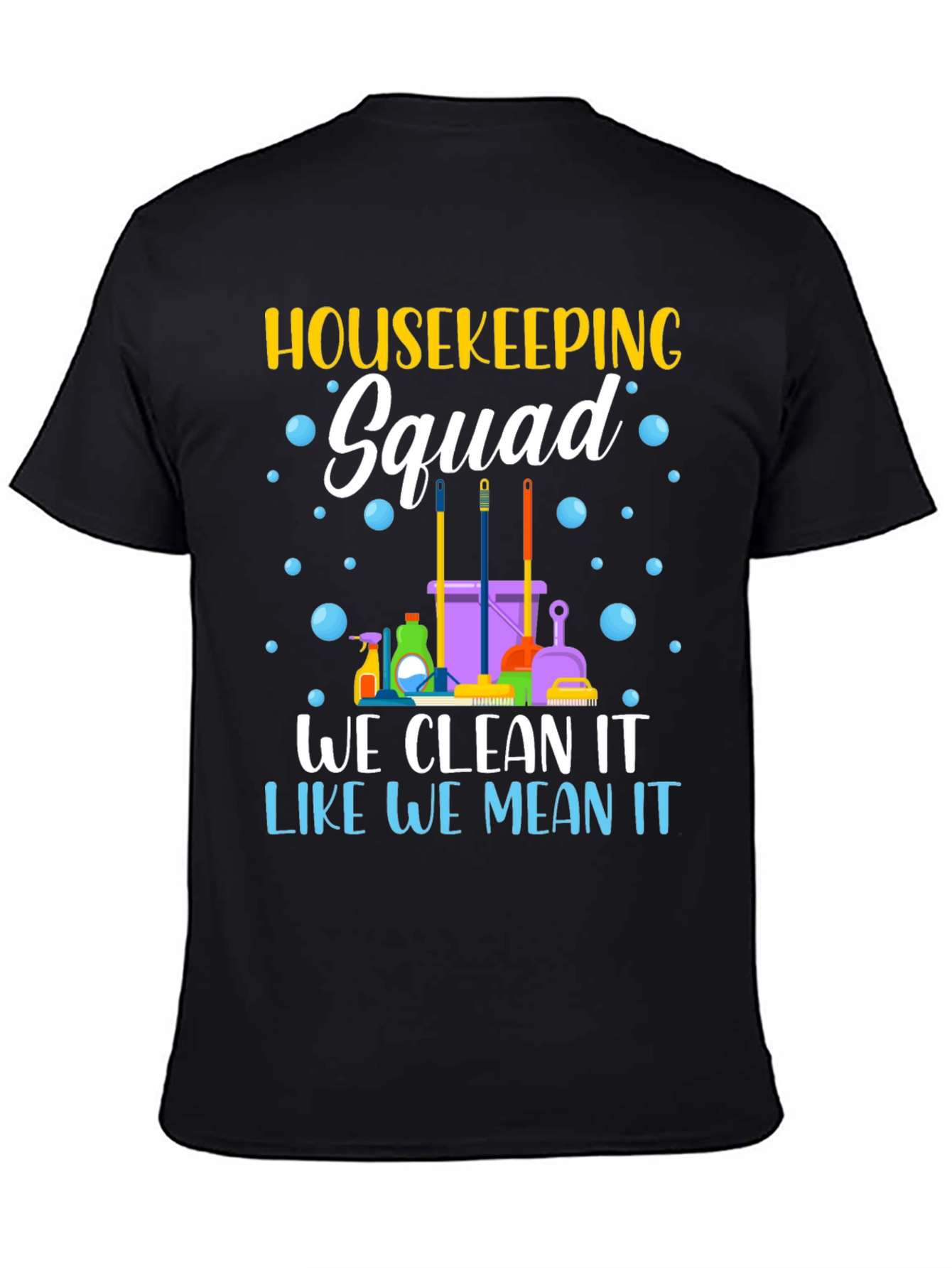 Black Housekeeping Squad Graphic T-Shirt view 4