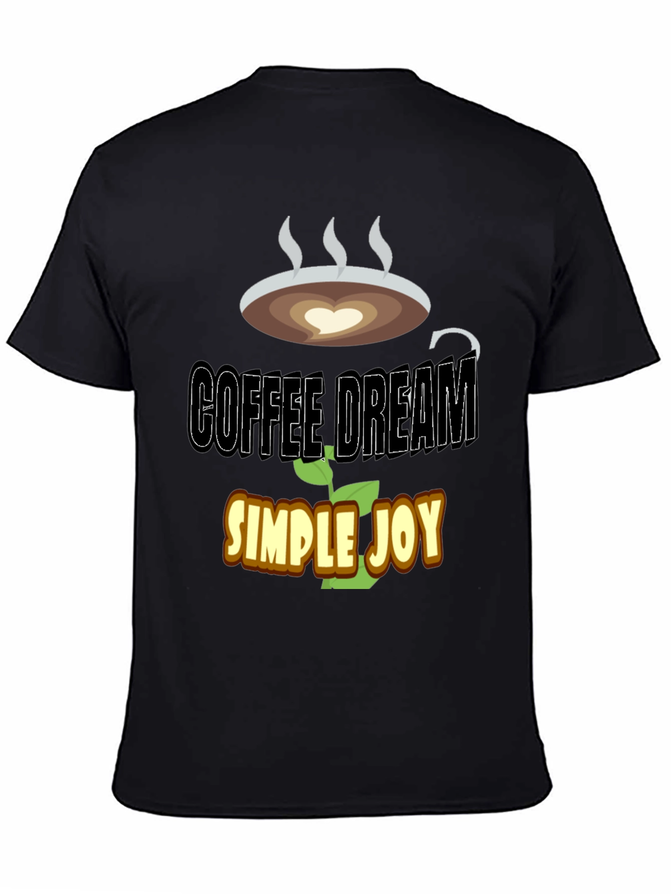 Black Coffee Dream T-Shirt - Simple Joy Graphic Tee view 4