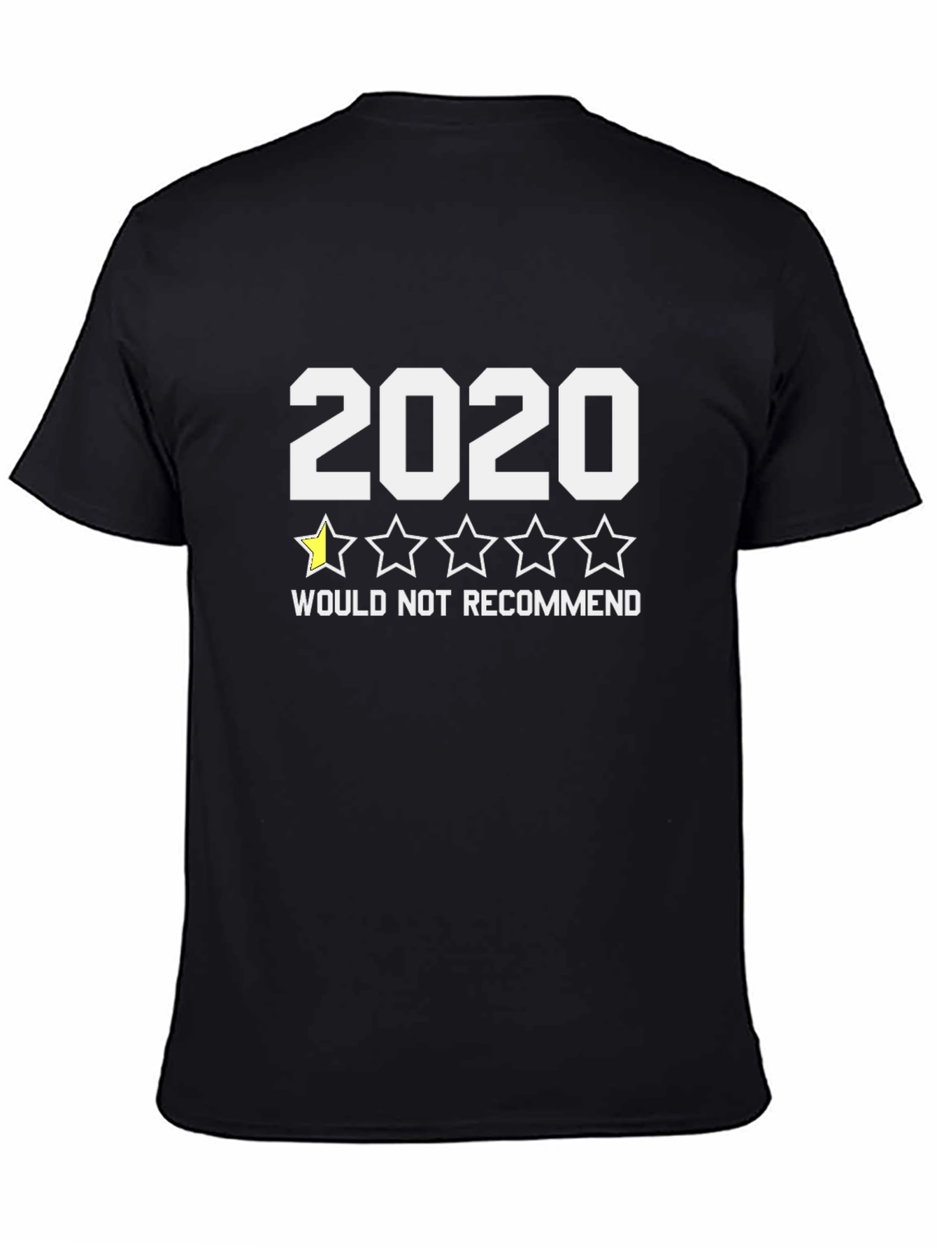 Black 2020 One Star Review T-Shirt - Funny Sarcastic Tee view 4
