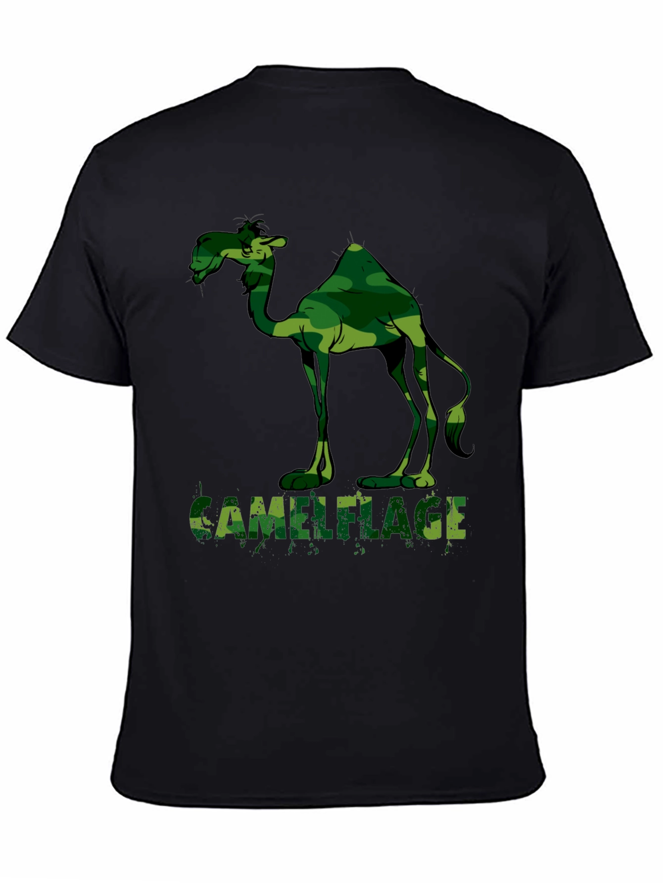 Black Camel Camouflage Graphic T-Shirt - Unique Design view 4
