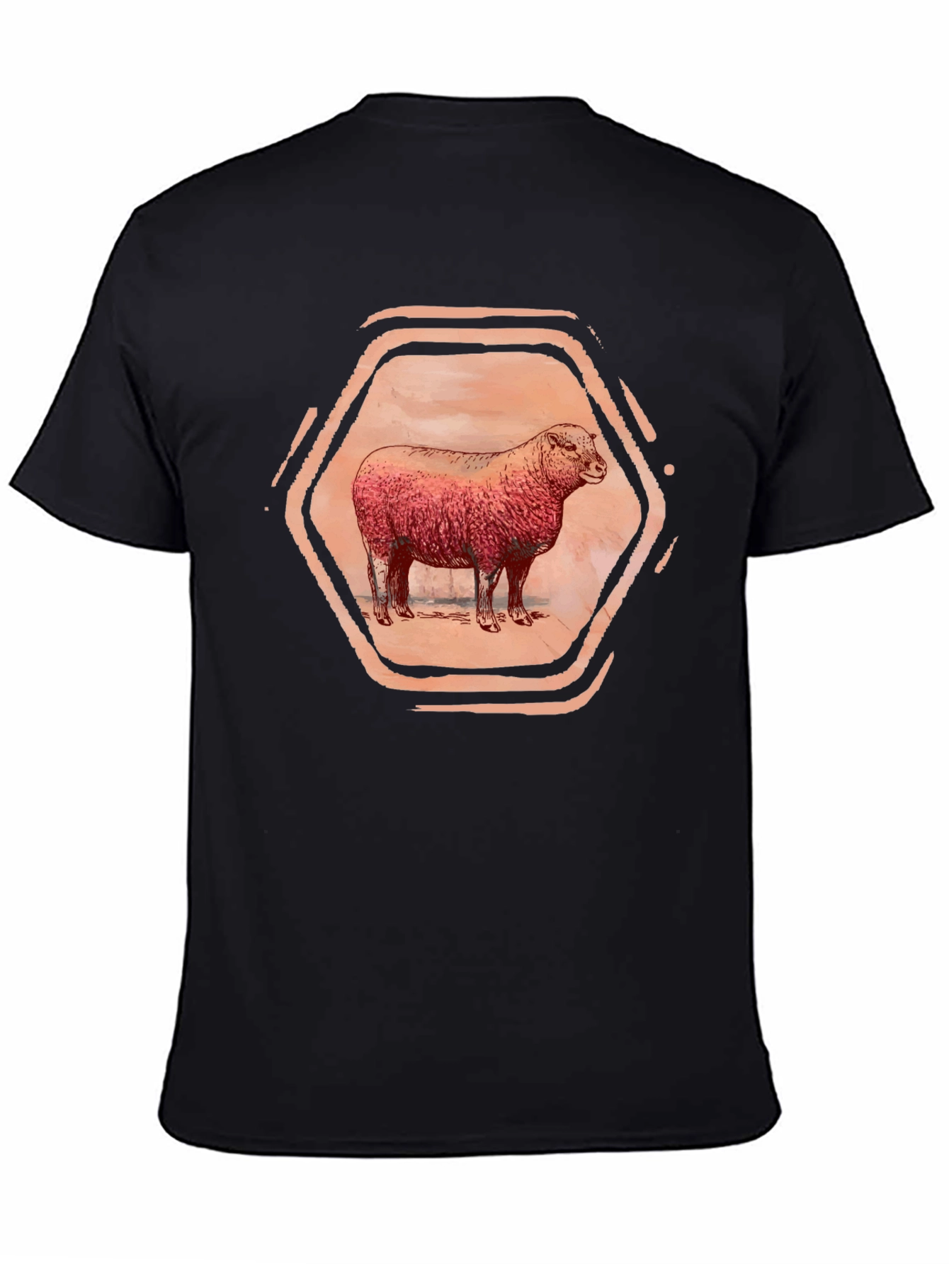 Black Sheep Graphic Tee - Unique Hexagon Design view 4
