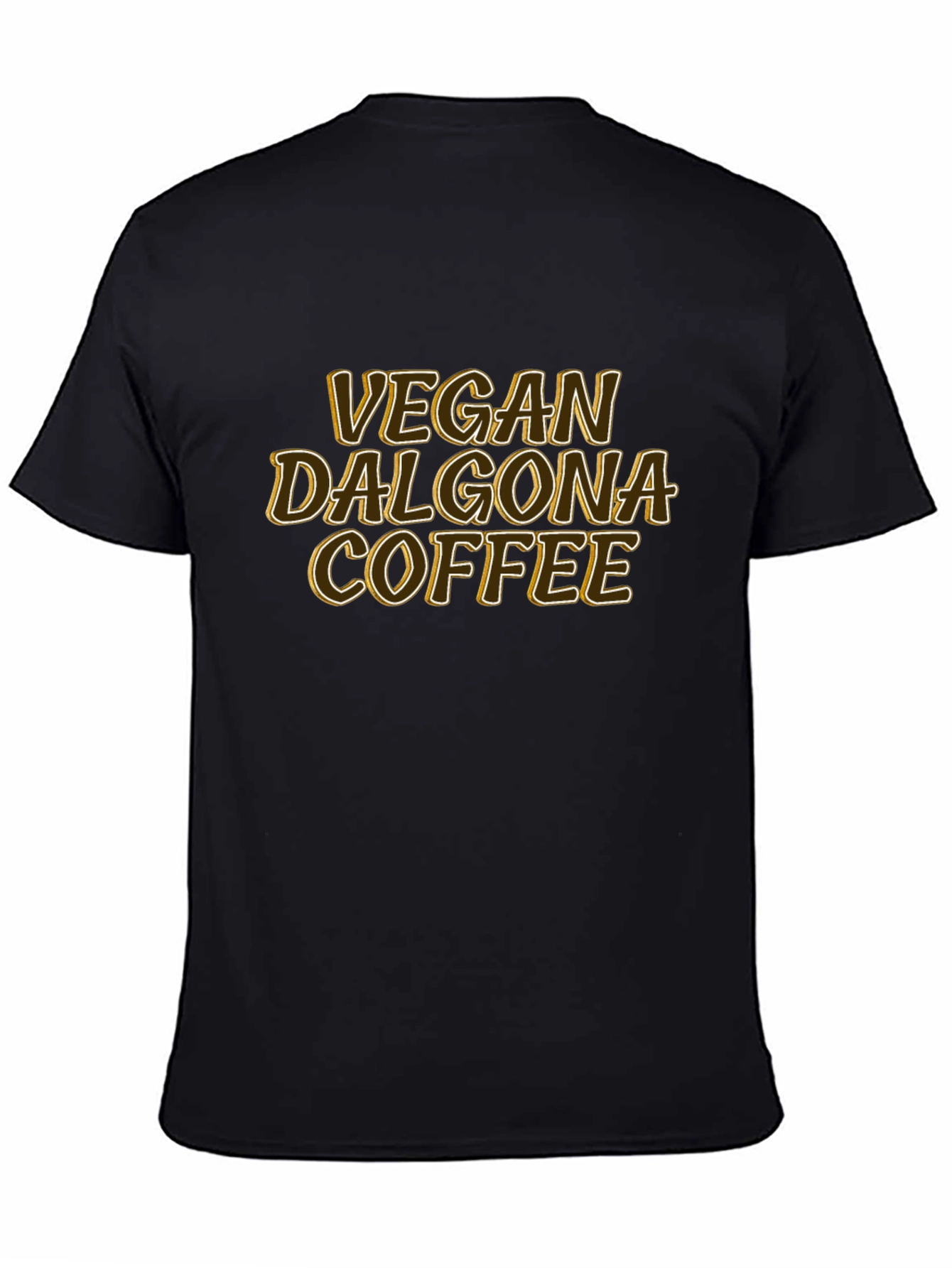 Black Vegan Dalgona Coffee Graphic Tee view 4