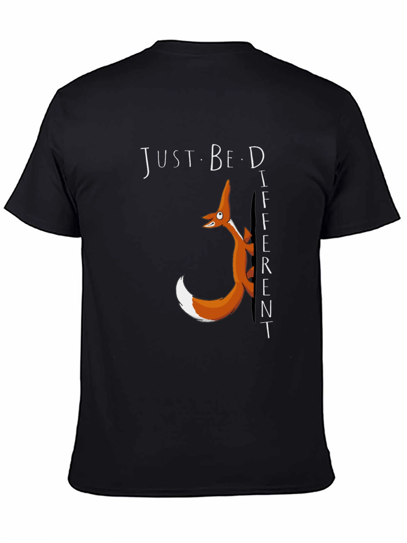 Black Just Be Different Fox Graphic Tee view 4