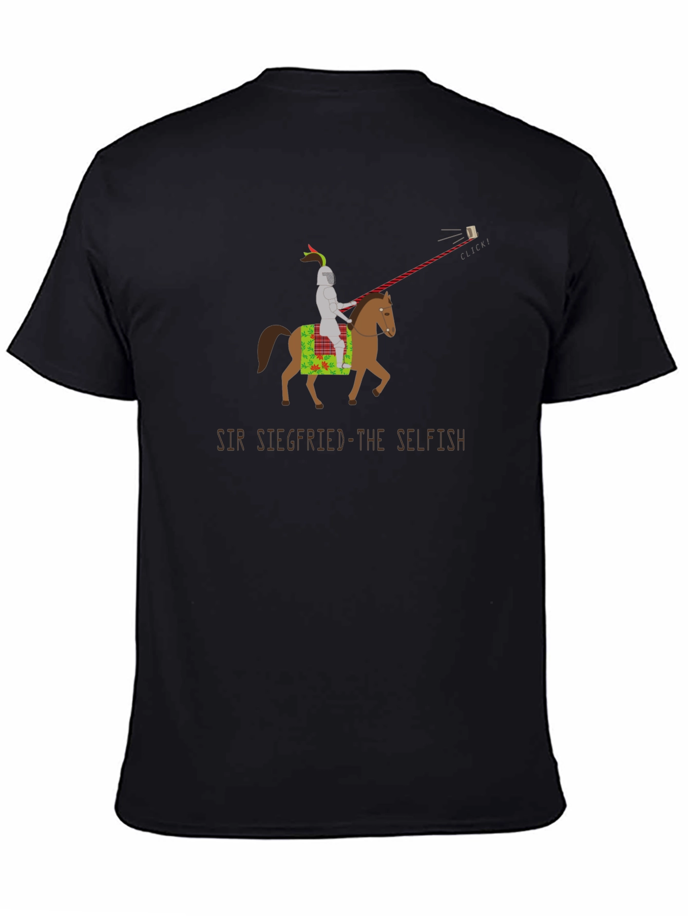 Black Sir Siegfried Selfie T-Shirt view 4